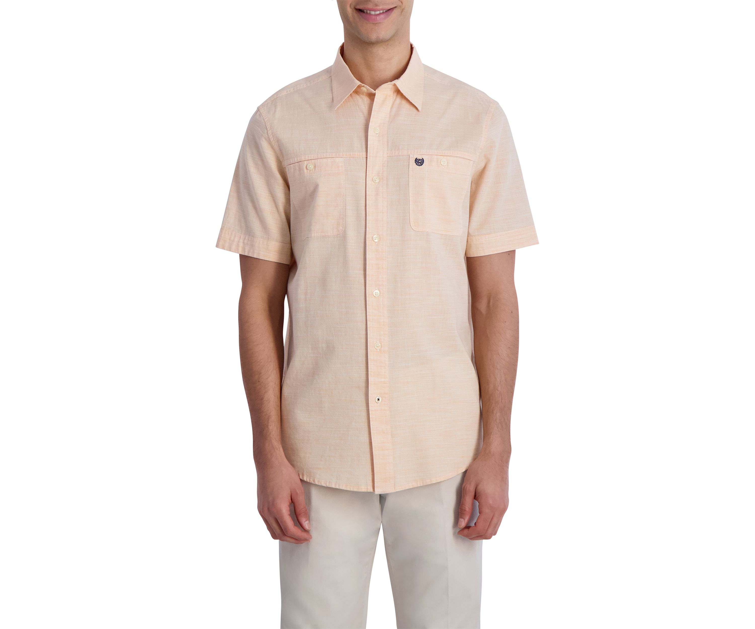 Big & Tall Short Sleeve Coastland Wash Slub Woven Shirt
