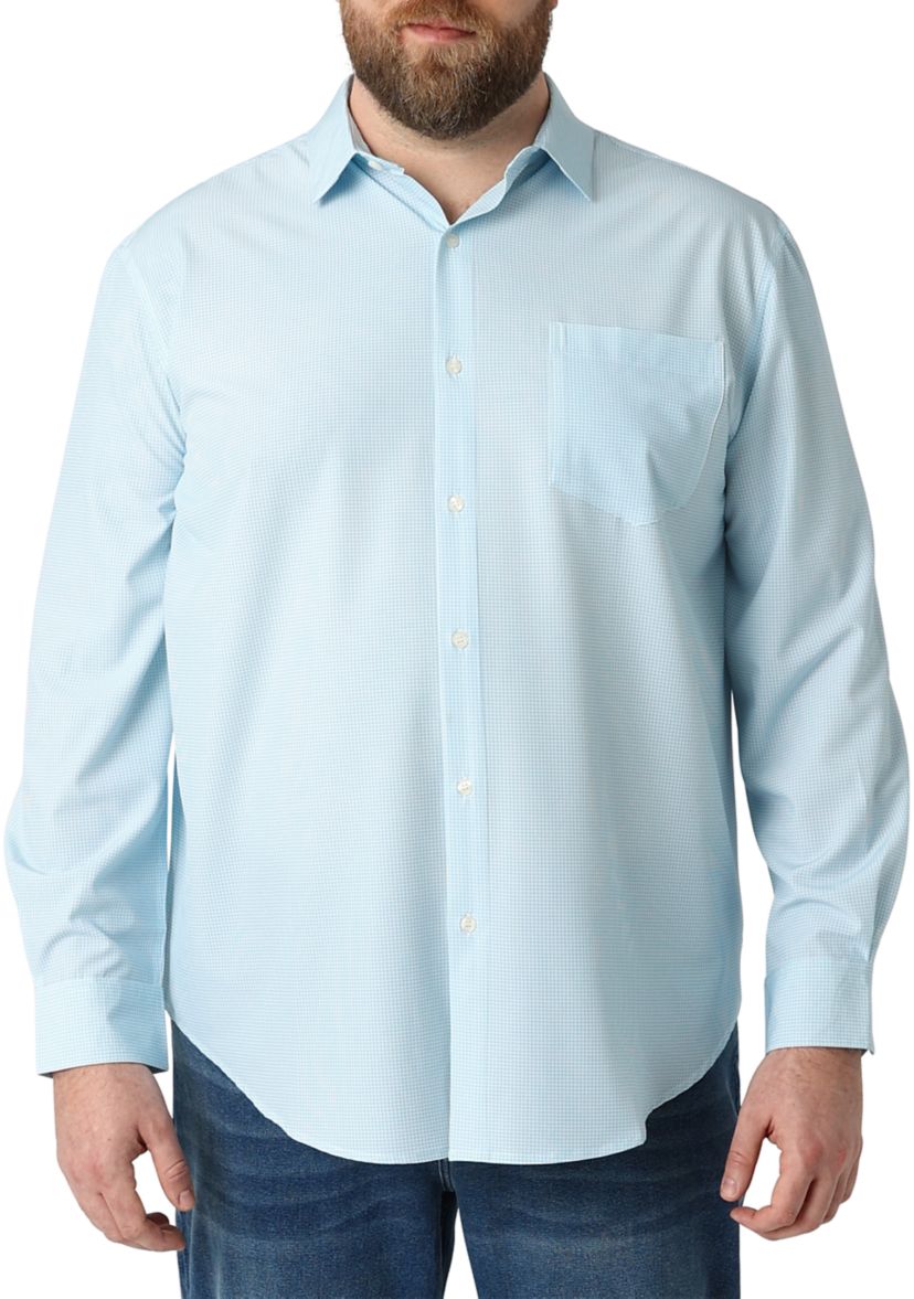 Big & Tall   Long Sleeve Everyday Performance Woven Shirt