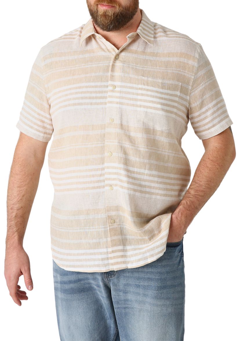 Big & Tall Short Sleeve Coastland Linen Shirt 