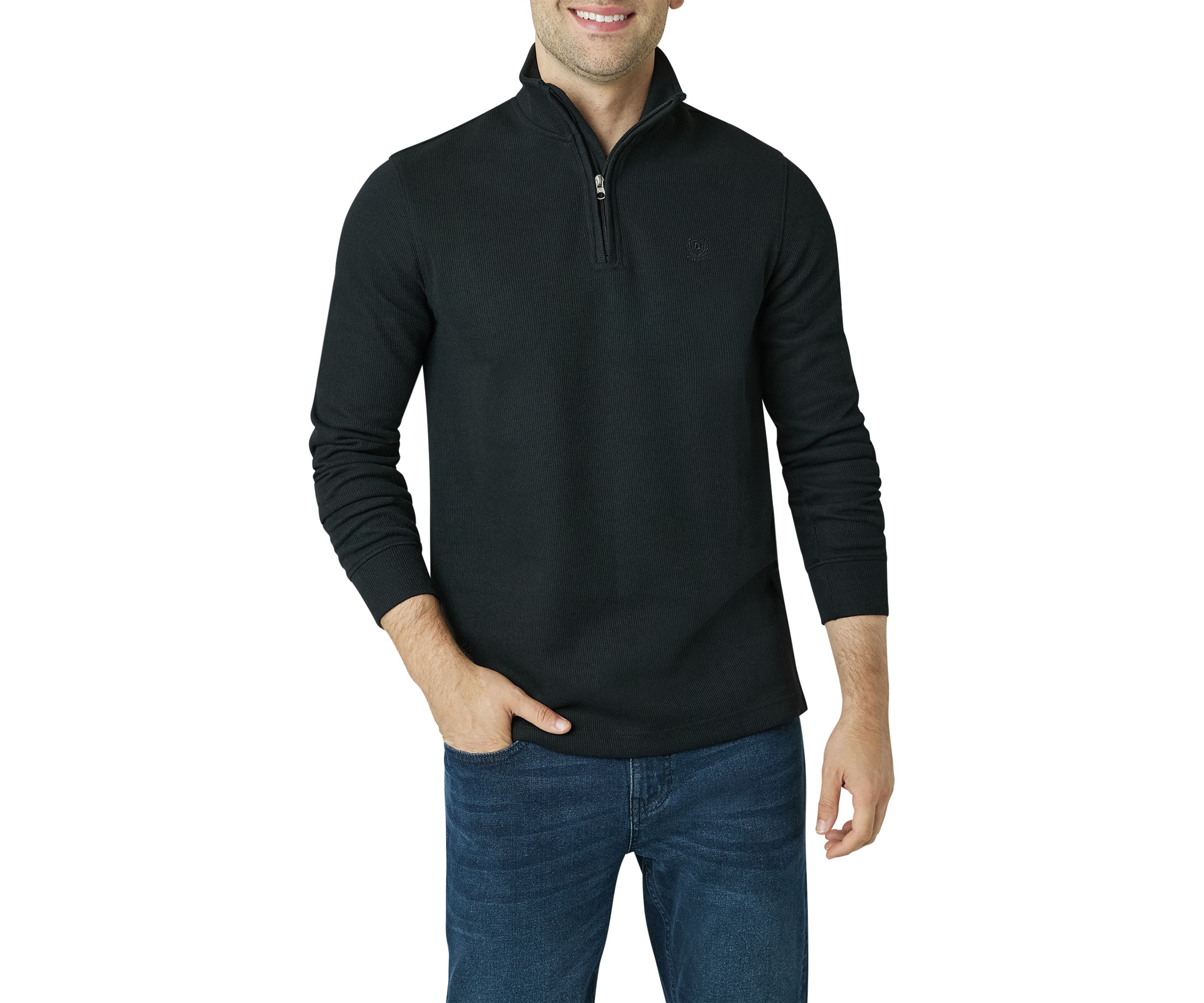 Westport Flatback Rib 1/4 Zip Pullover 