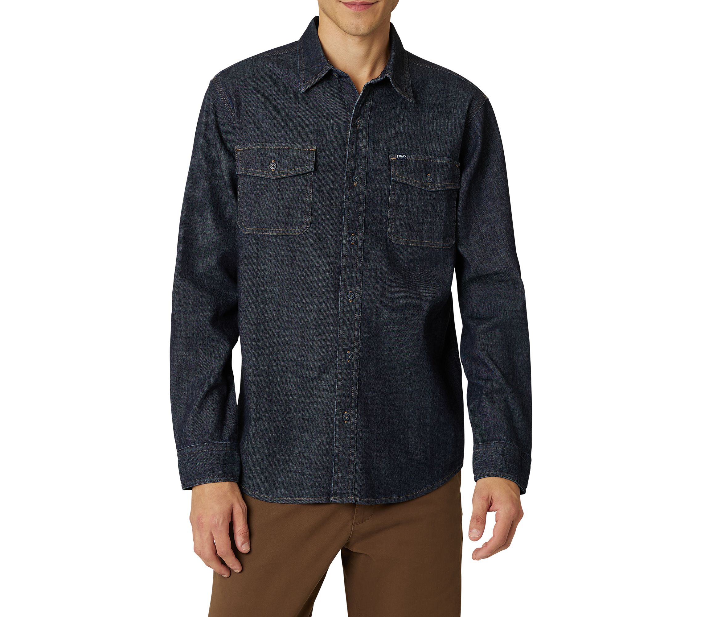 Untucked Stretch Chambray Shirt