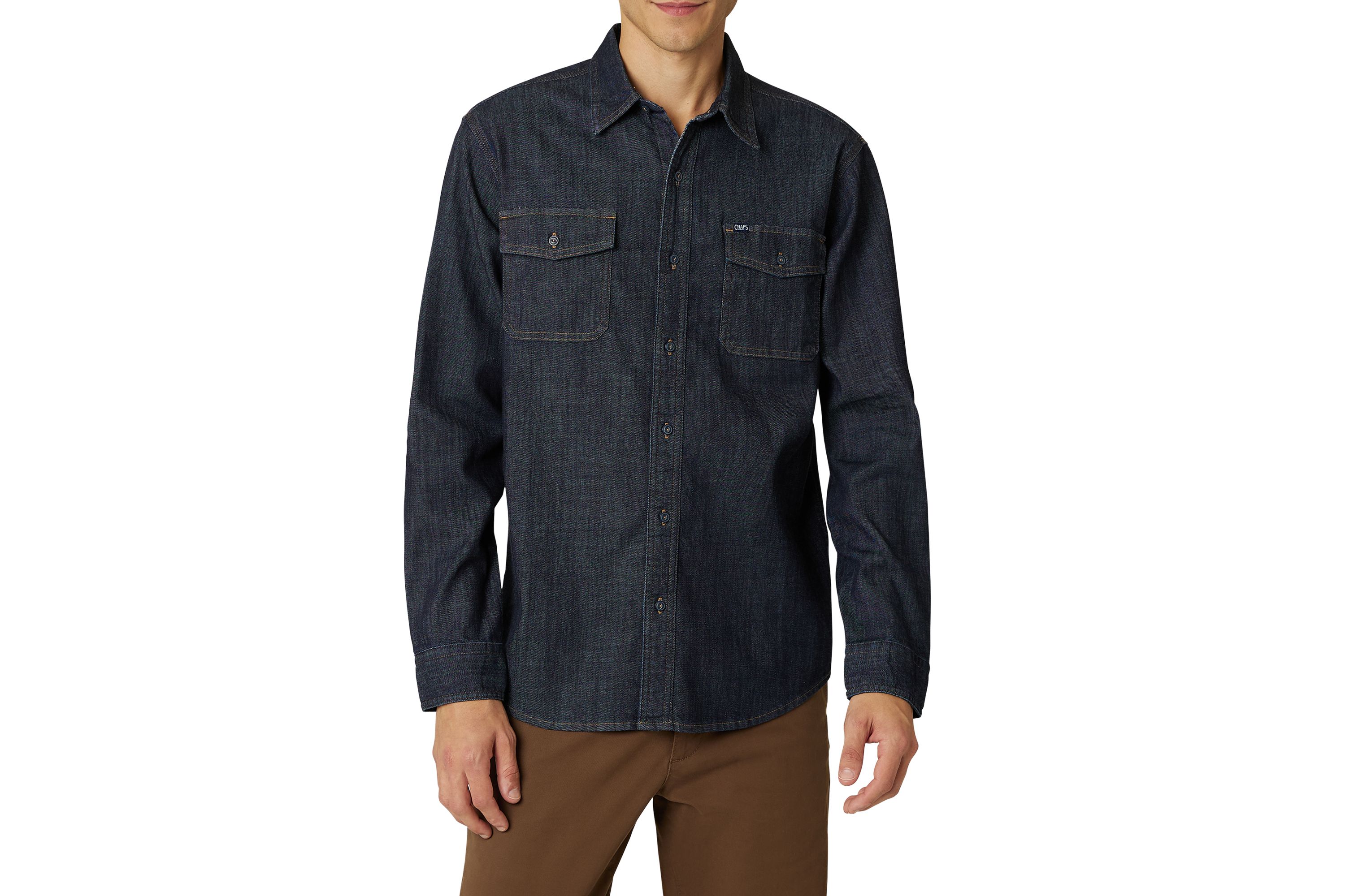 Untucked Stretch Chambray Shirt