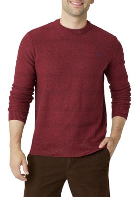 Chaps Textured Solid Crew Neck Sweater | belk