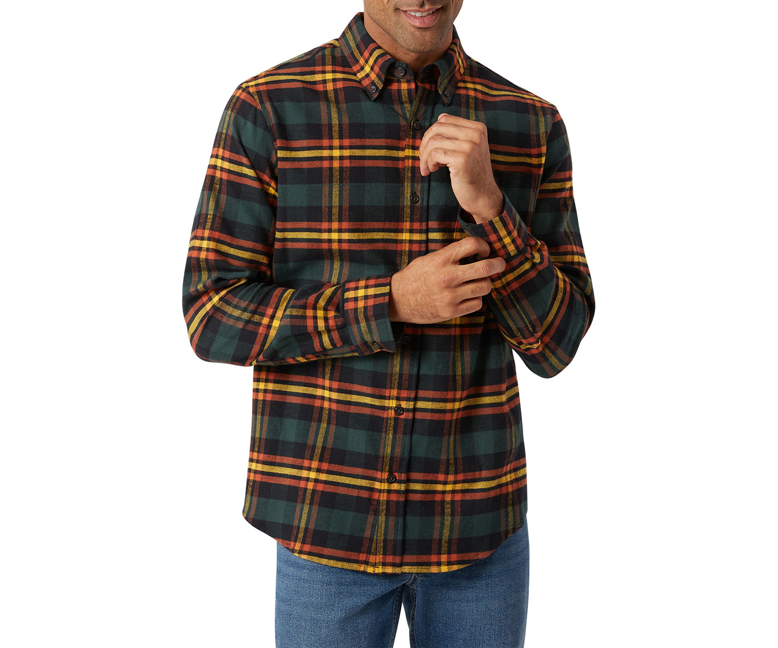 Long Sleeve Stretch Flannel Shirt