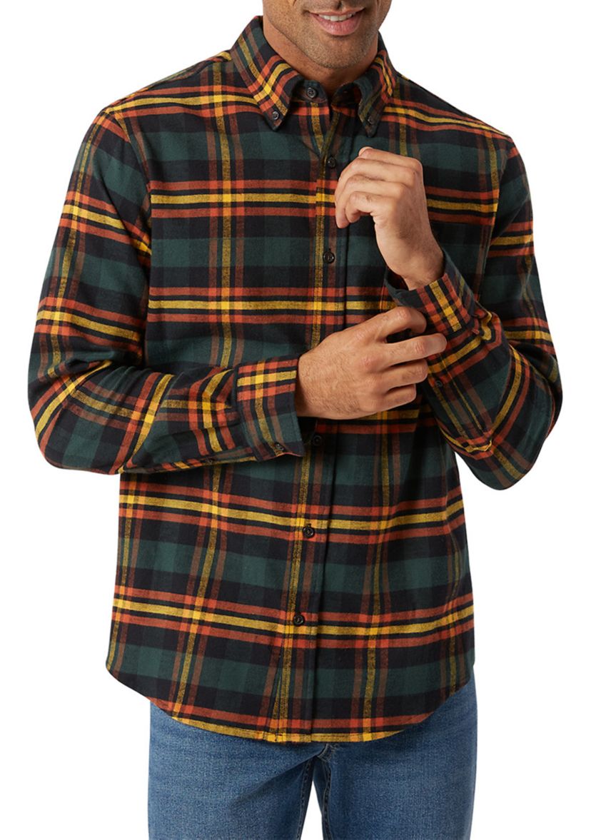 Long Sleeve Stretch Flannel Shirt