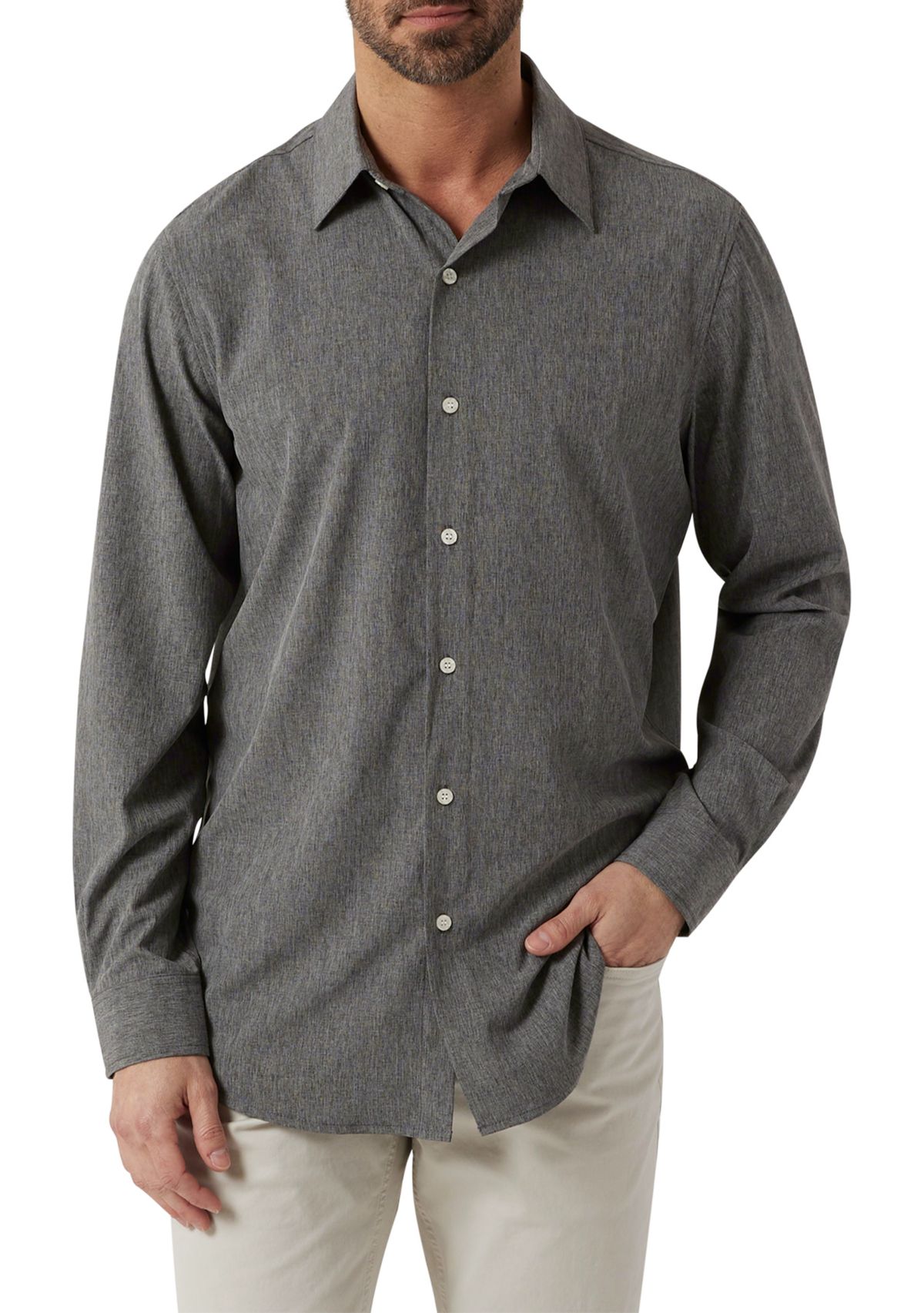 Long Sleeve Everyday Performance Woven Solid Shirt