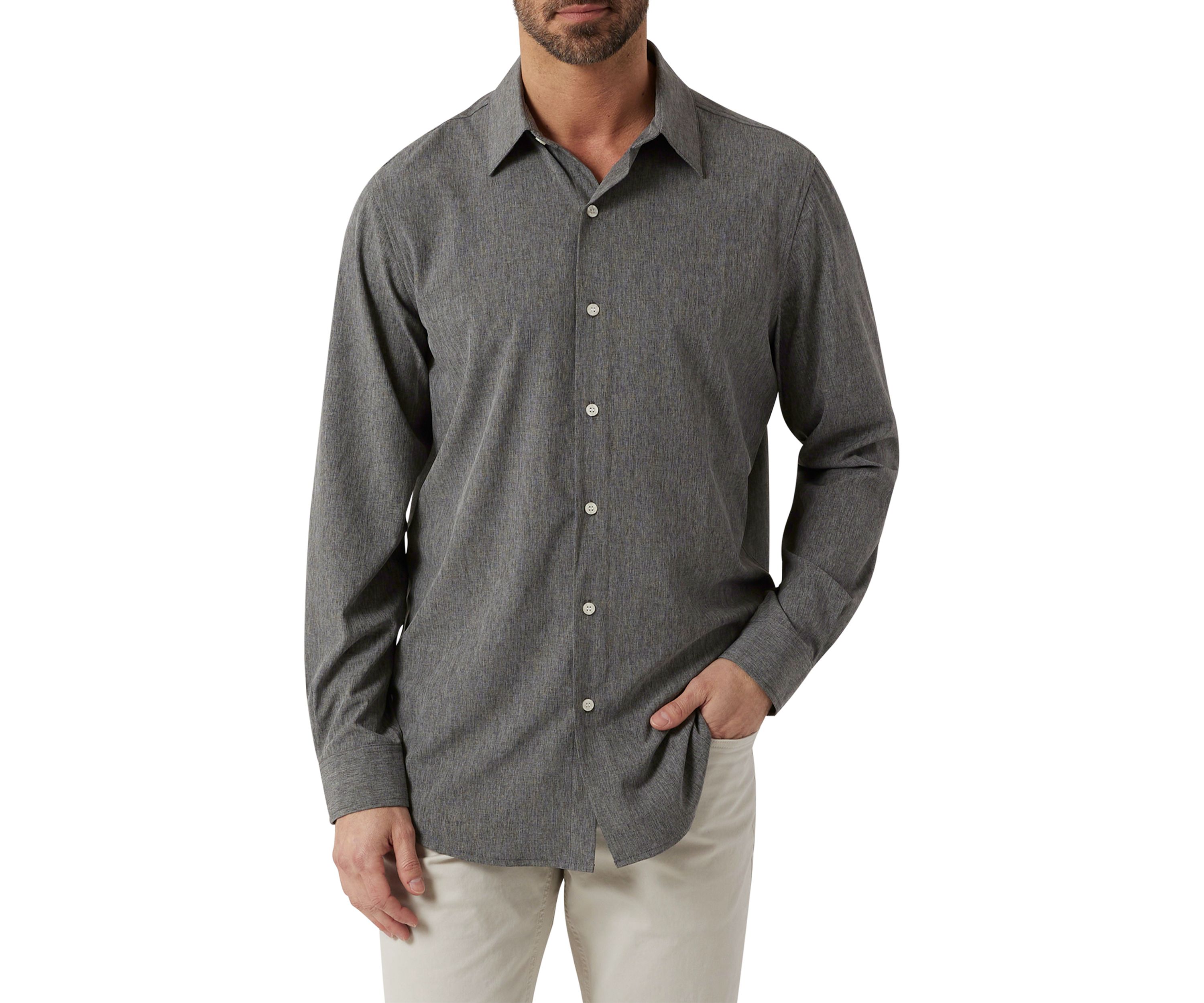 Long Sleeve Everyday Performance Woven Solid Shirt