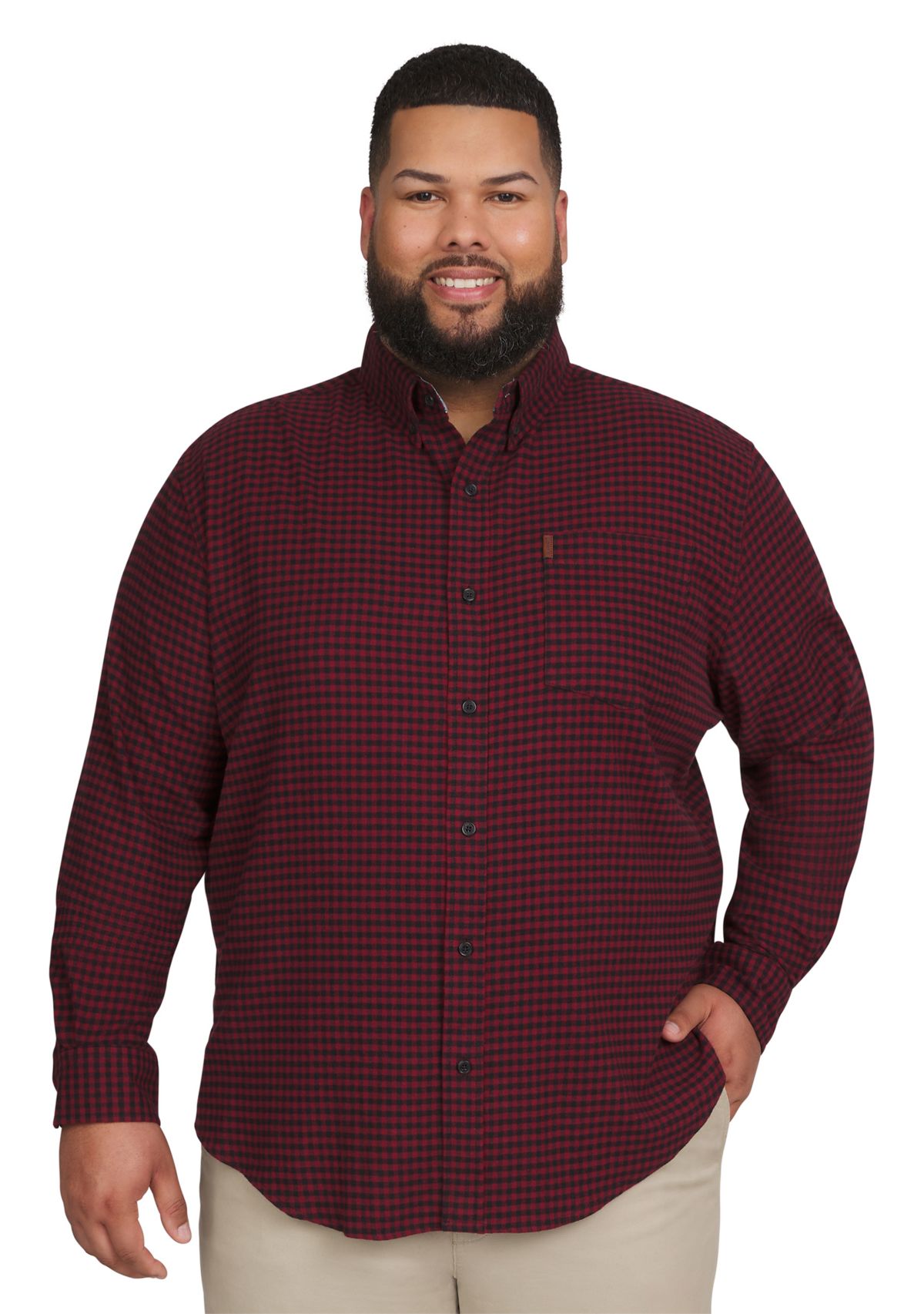 Big & Tall Fireside Long Sleeve Flannel Shirt