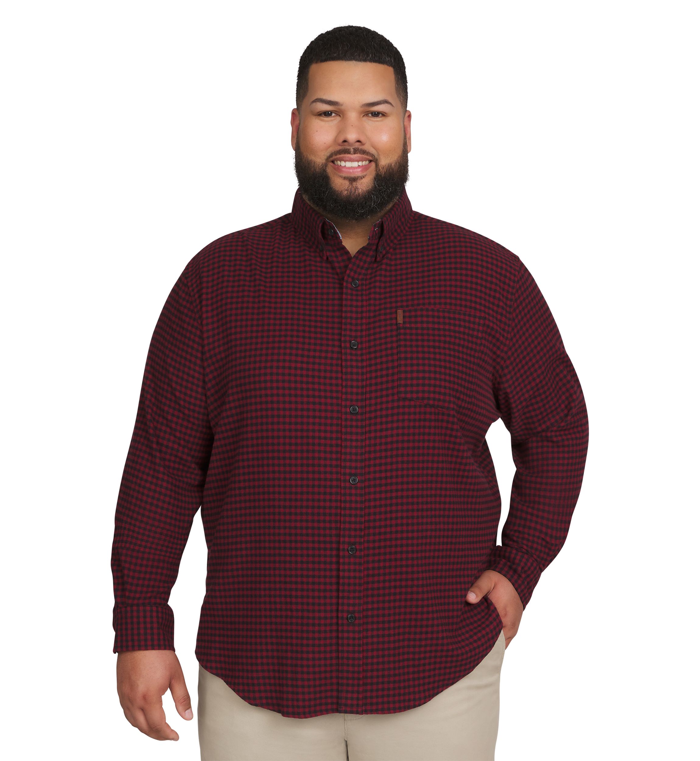 Big & Tall Fireside Long Sleeve Flannel Shirt