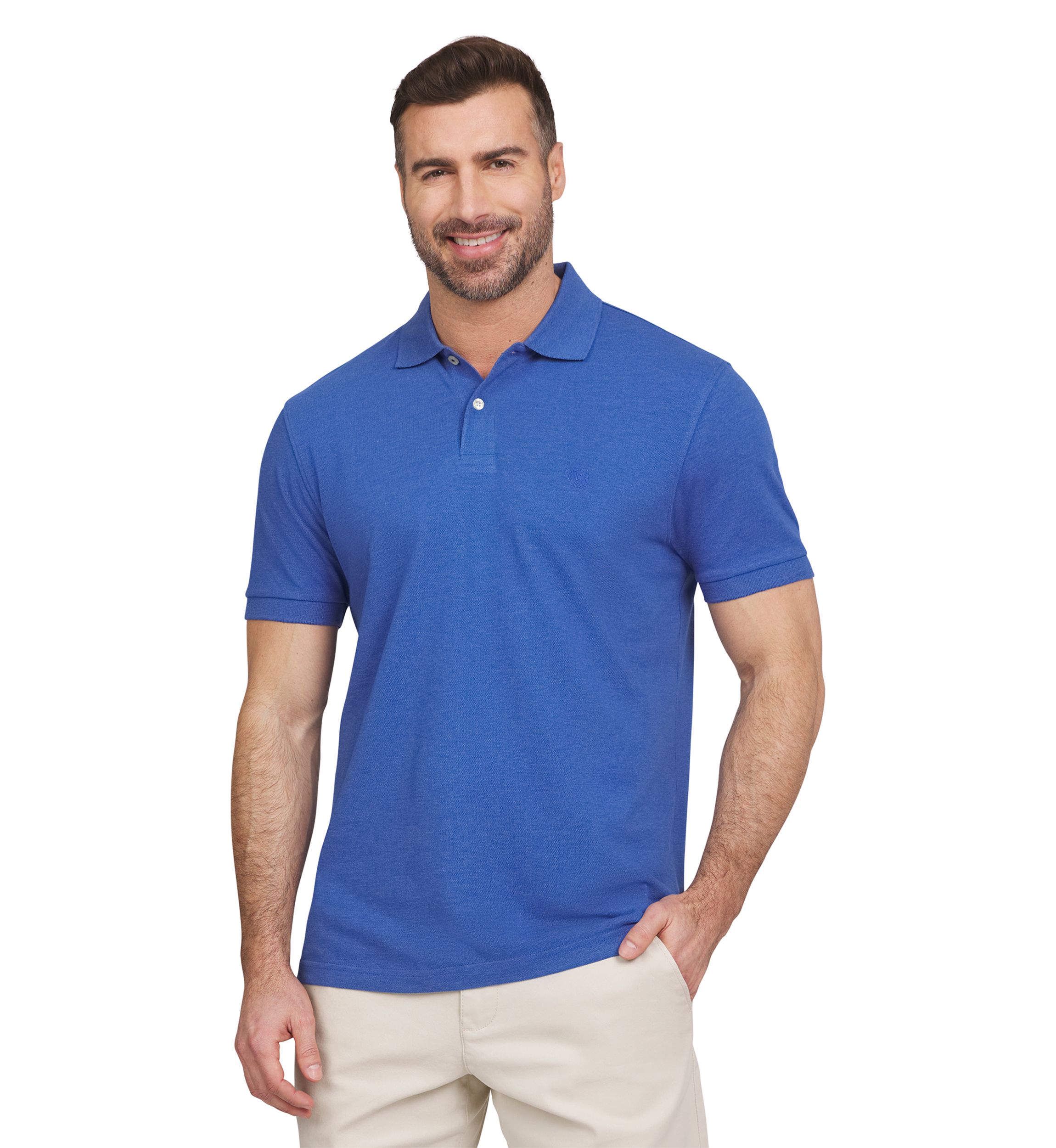 Solid Short Sleeve Piqué Polo Shirt