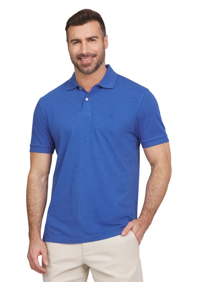 Solid Short Sleeve Piqué Polo Shirt
