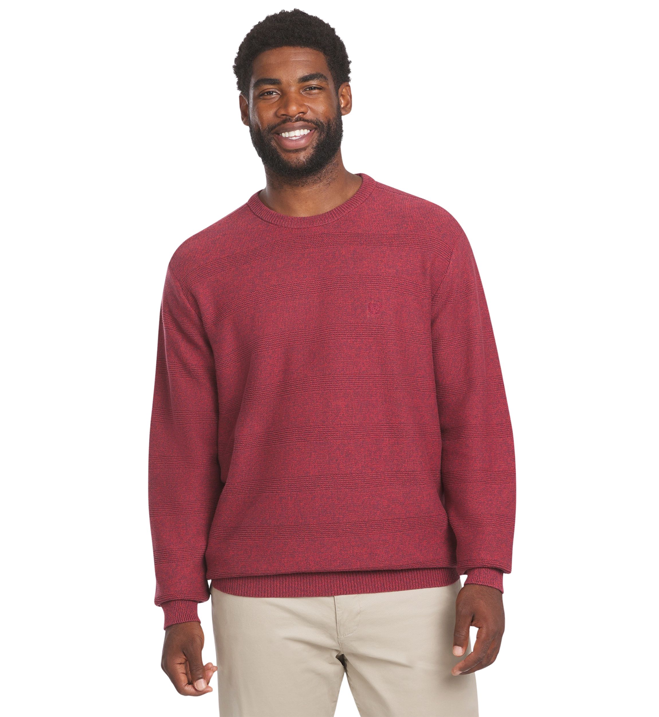 Big & Tall Twist Crew Sweater 