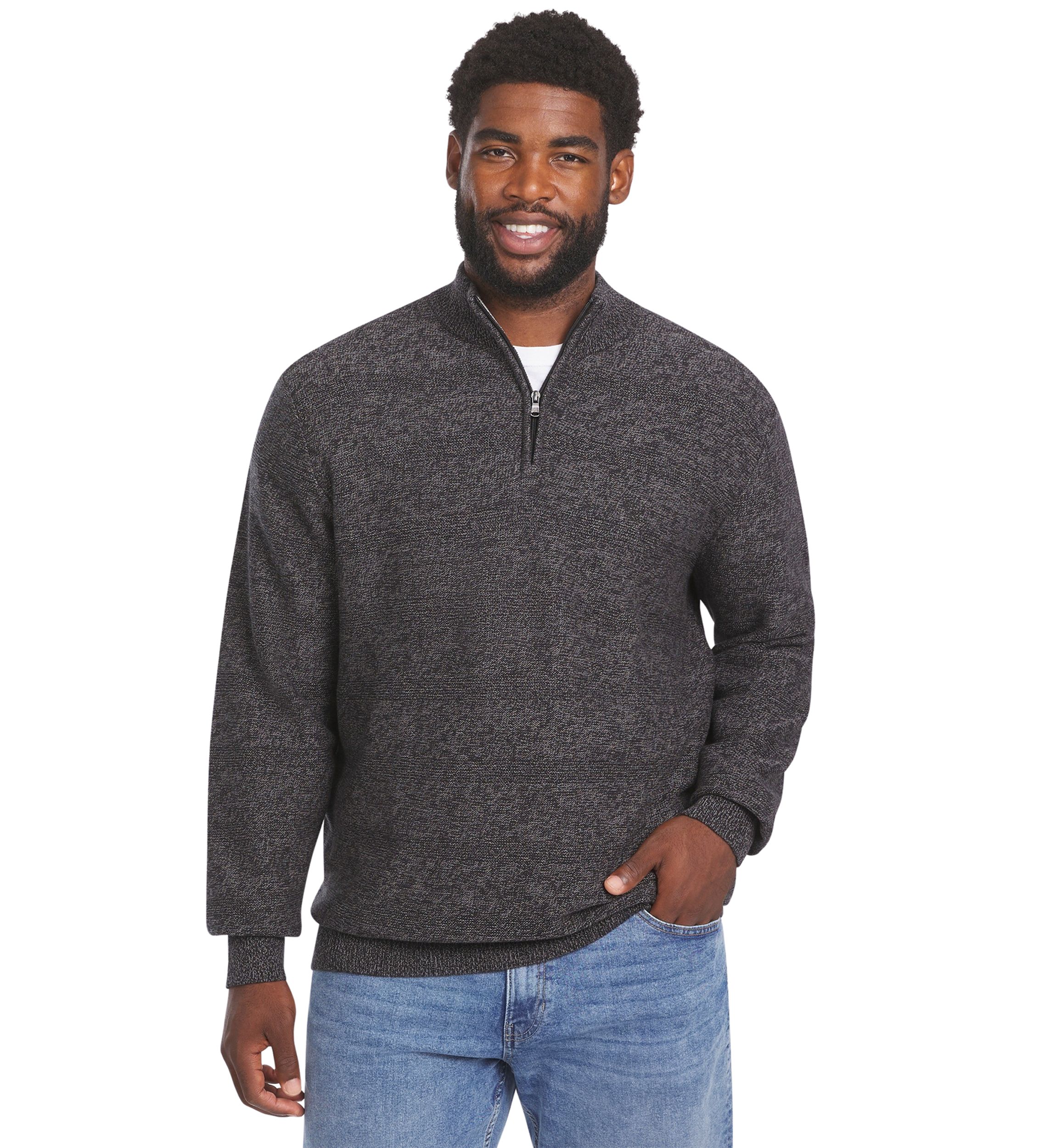 Big & Tall Quarter Zip Sweater 