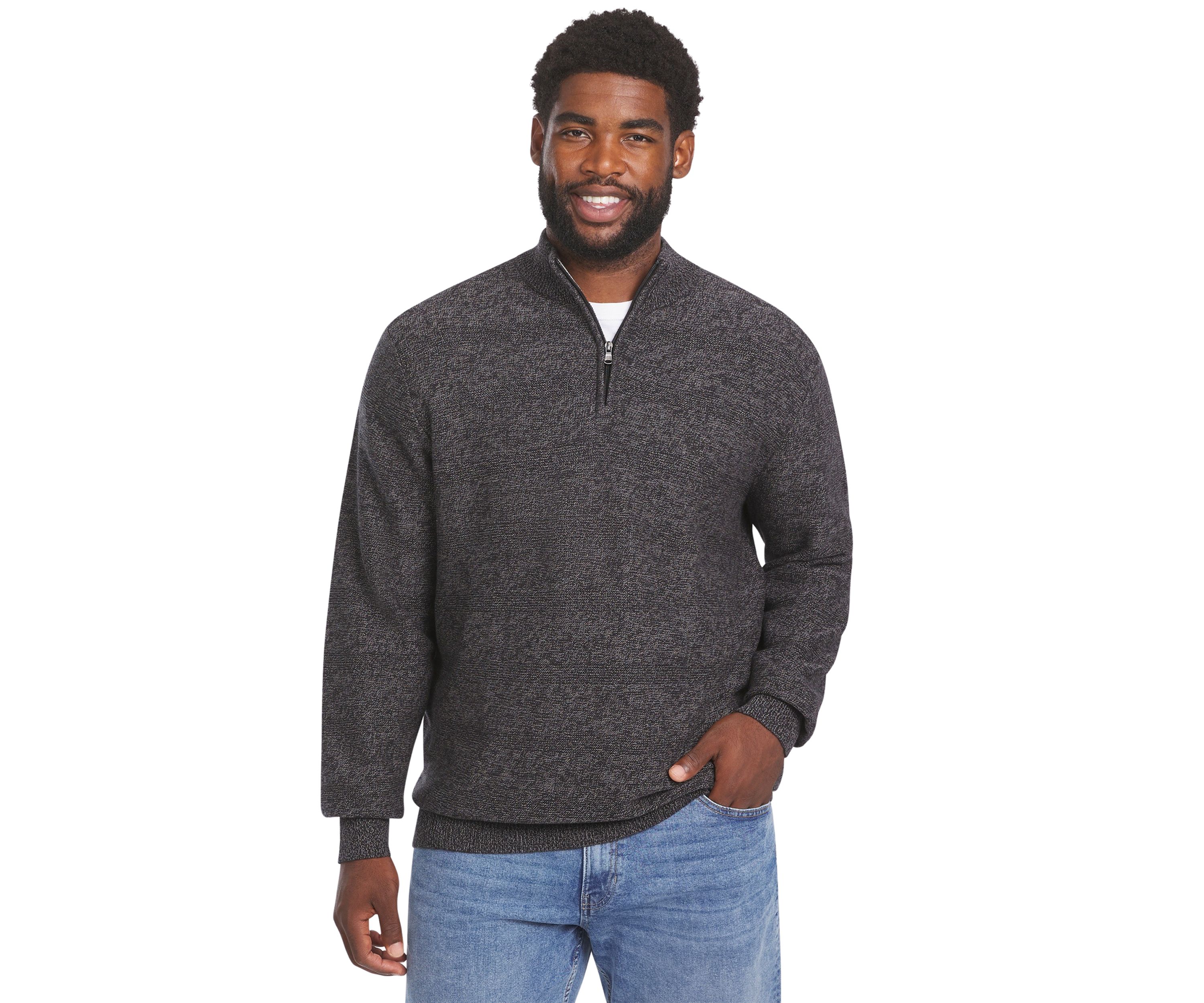 Big & Tall Quarter Zip Sweater 