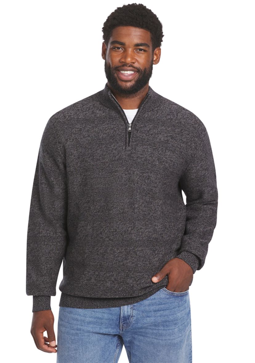 Big & Tall Quarter Zip Sweater 