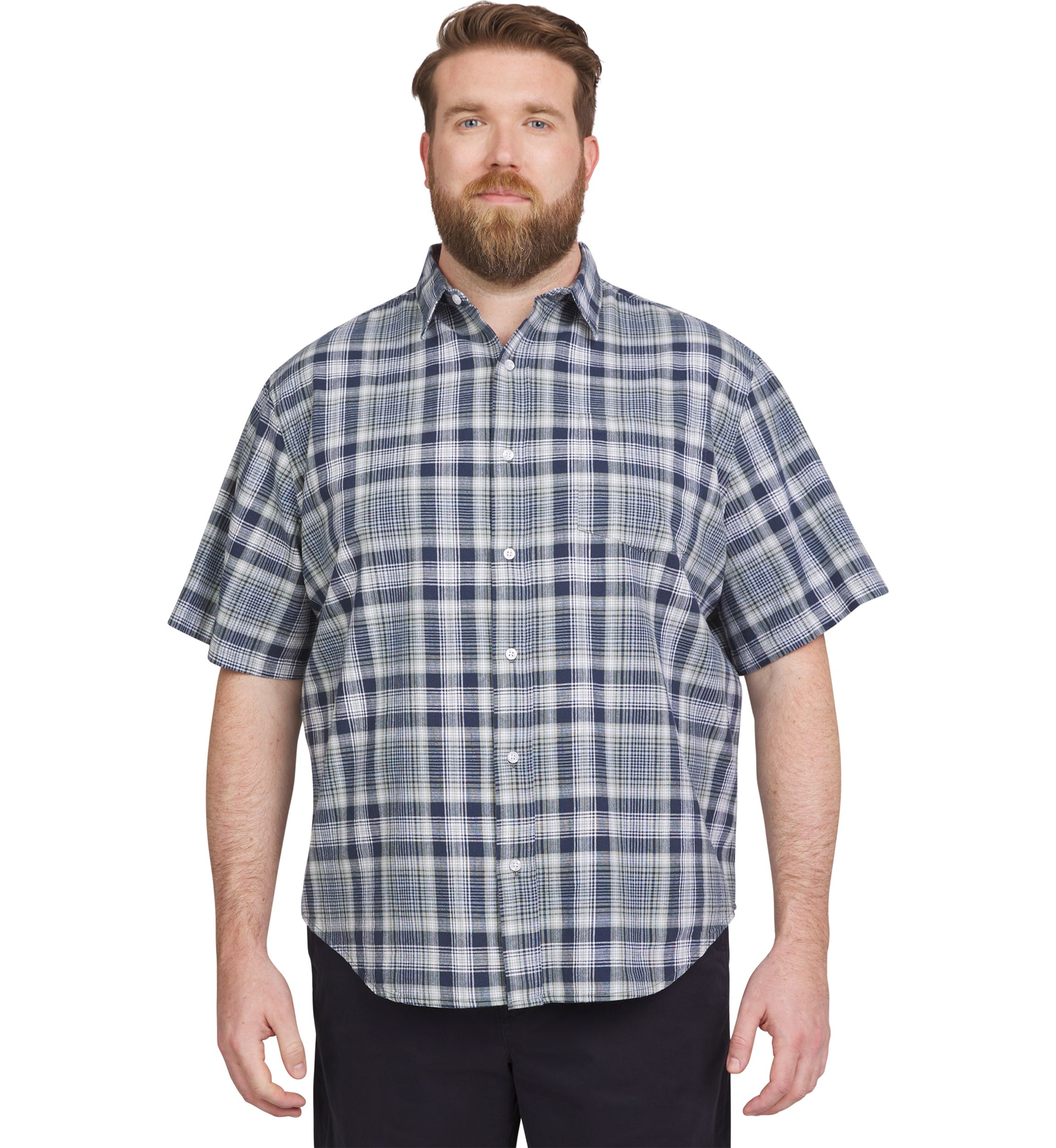 Big & Tall Seacoast Plaid Printed Shirt