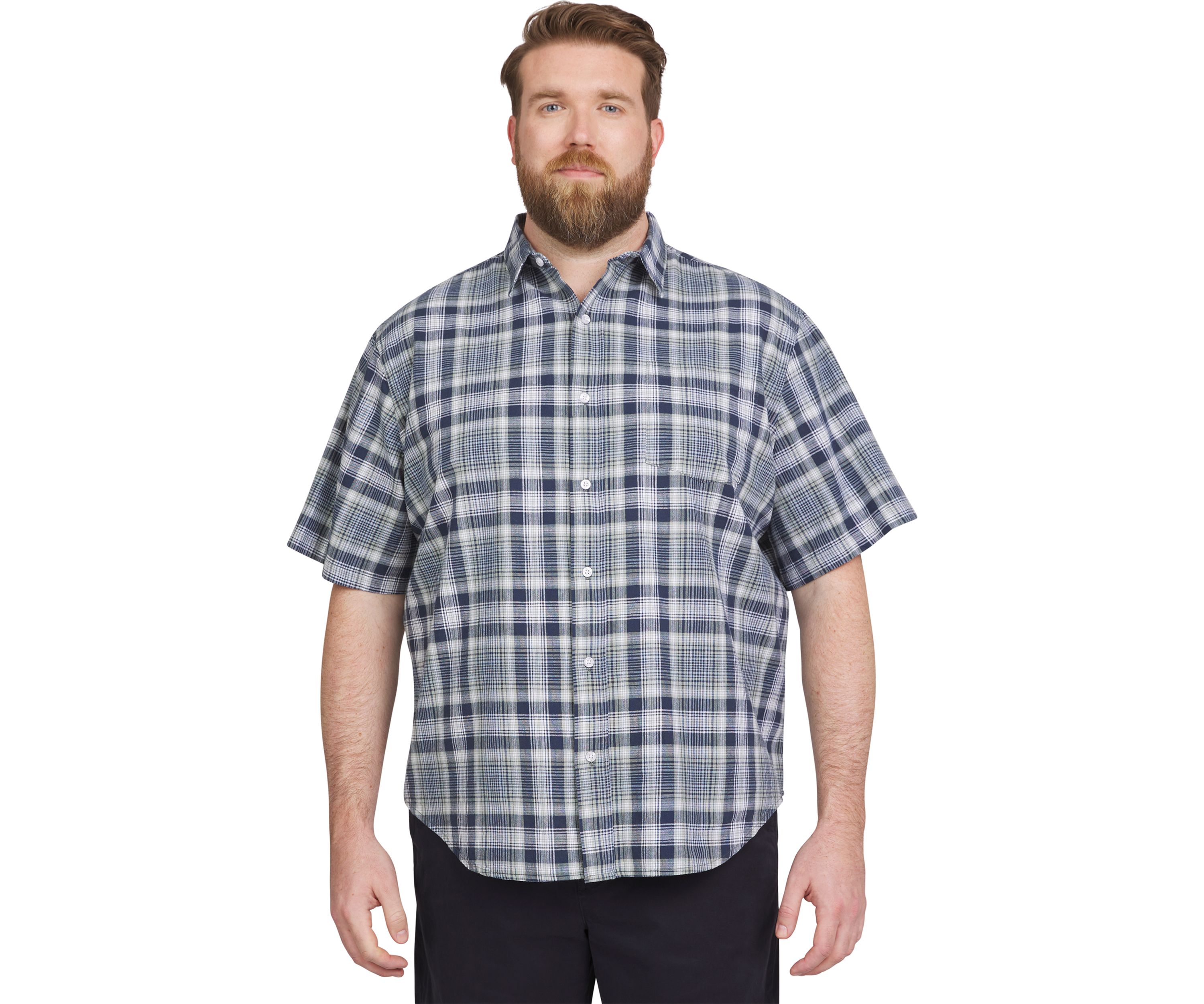 Big & Tall Seacoast Plaid Printed Shirt