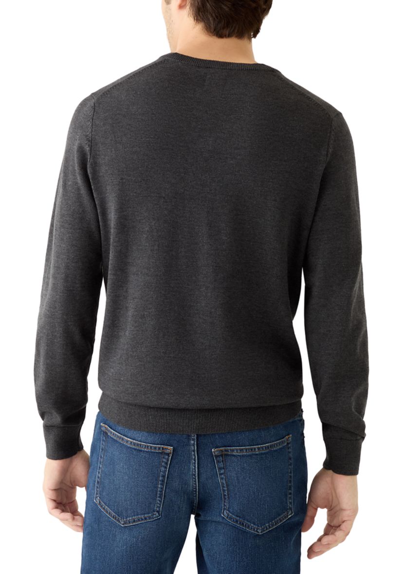 Mens Fine Gauge V-Neck Sweater