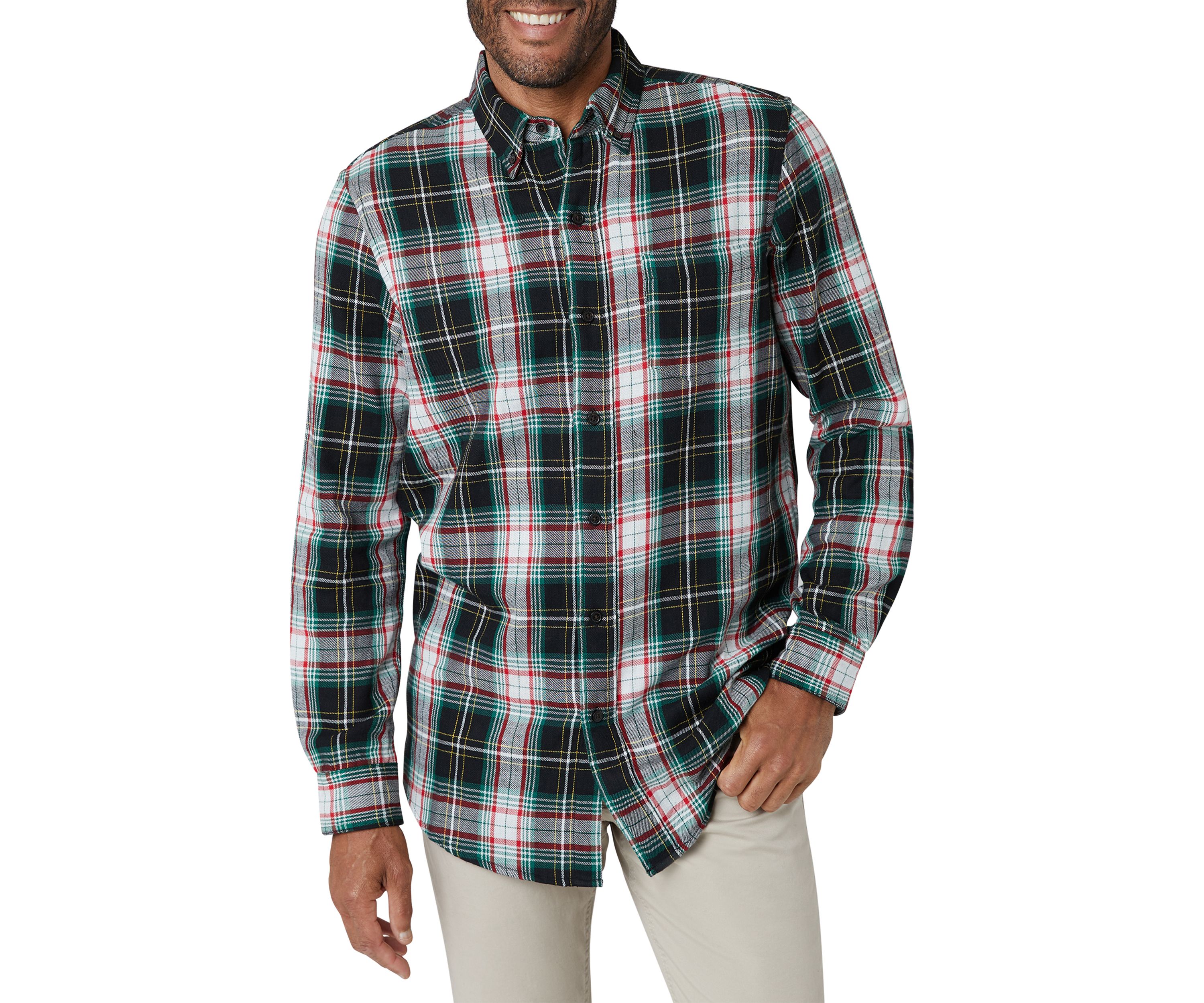 Long Sleeve Untucked Fit Double Cloth Shirt