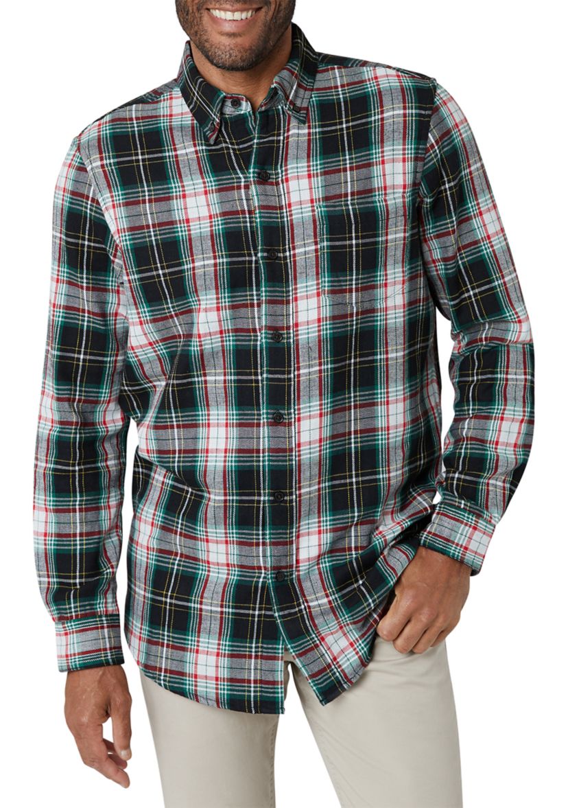 Long Sleeve Untucked Fit Double Cloth Shirt