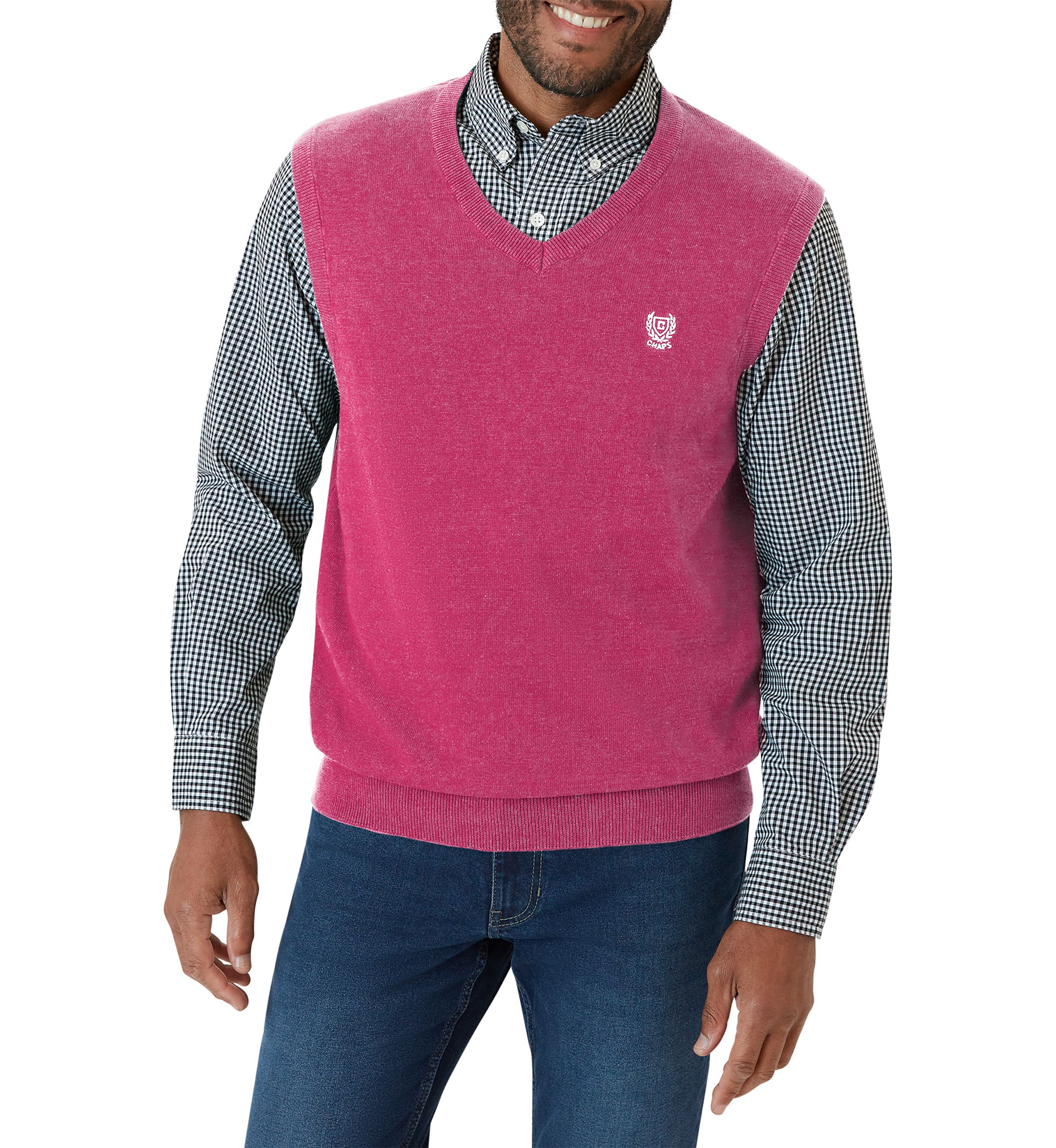 Mens Fine Gauge Sweater Vest 