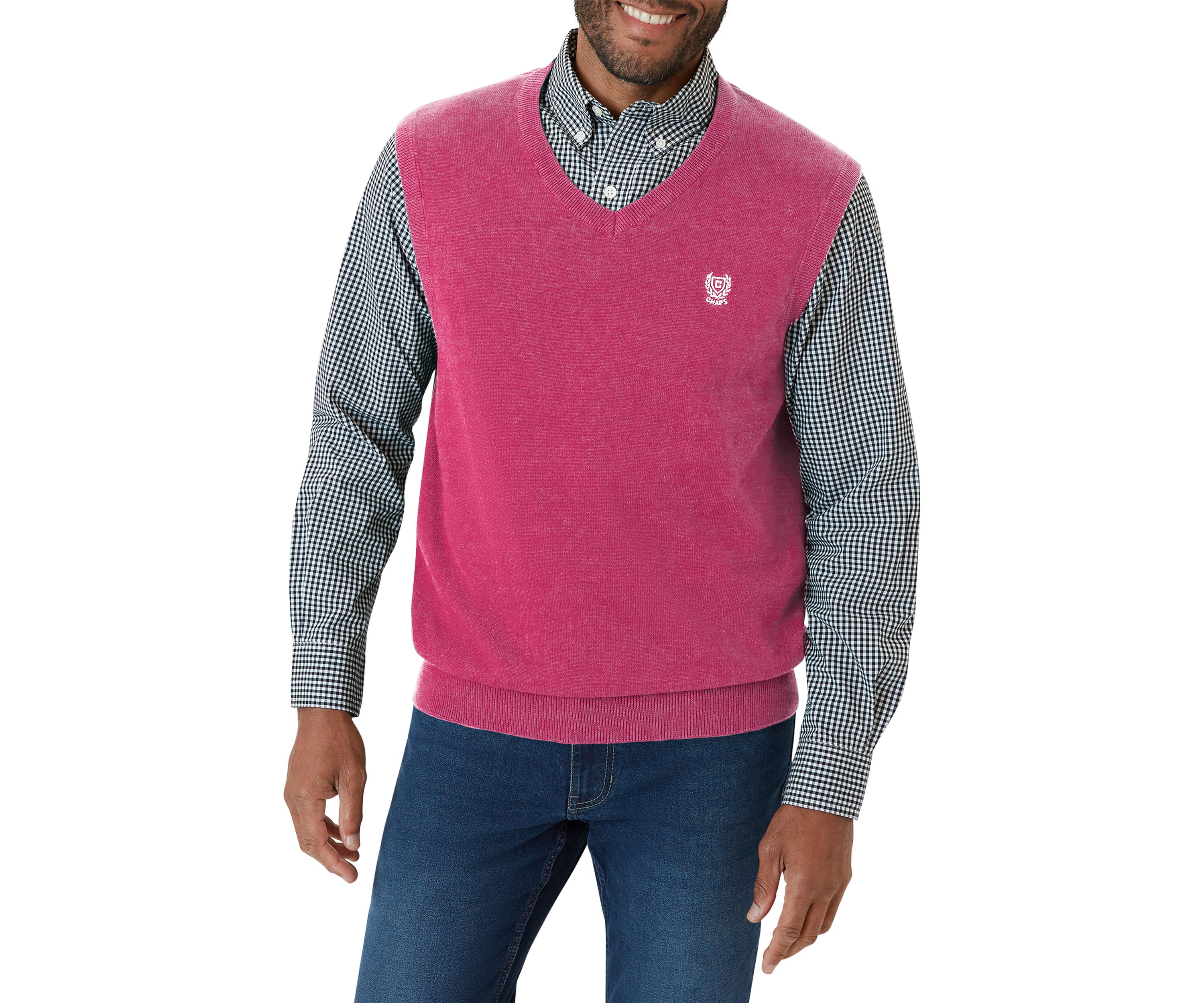 Mens Fine Gauge Sweater Vest 