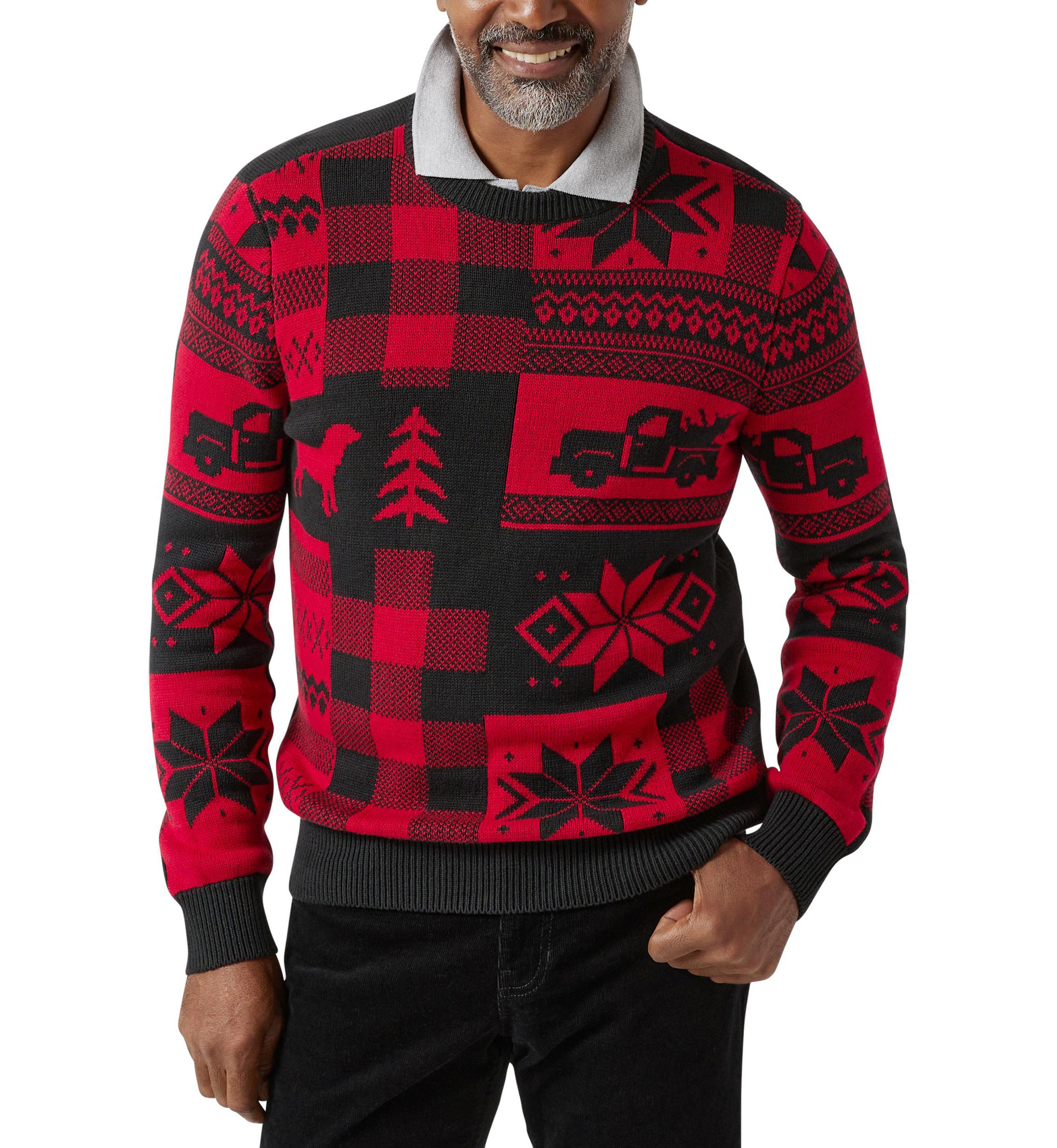 Long Sleeve Crew Neck Patchwork Sweater