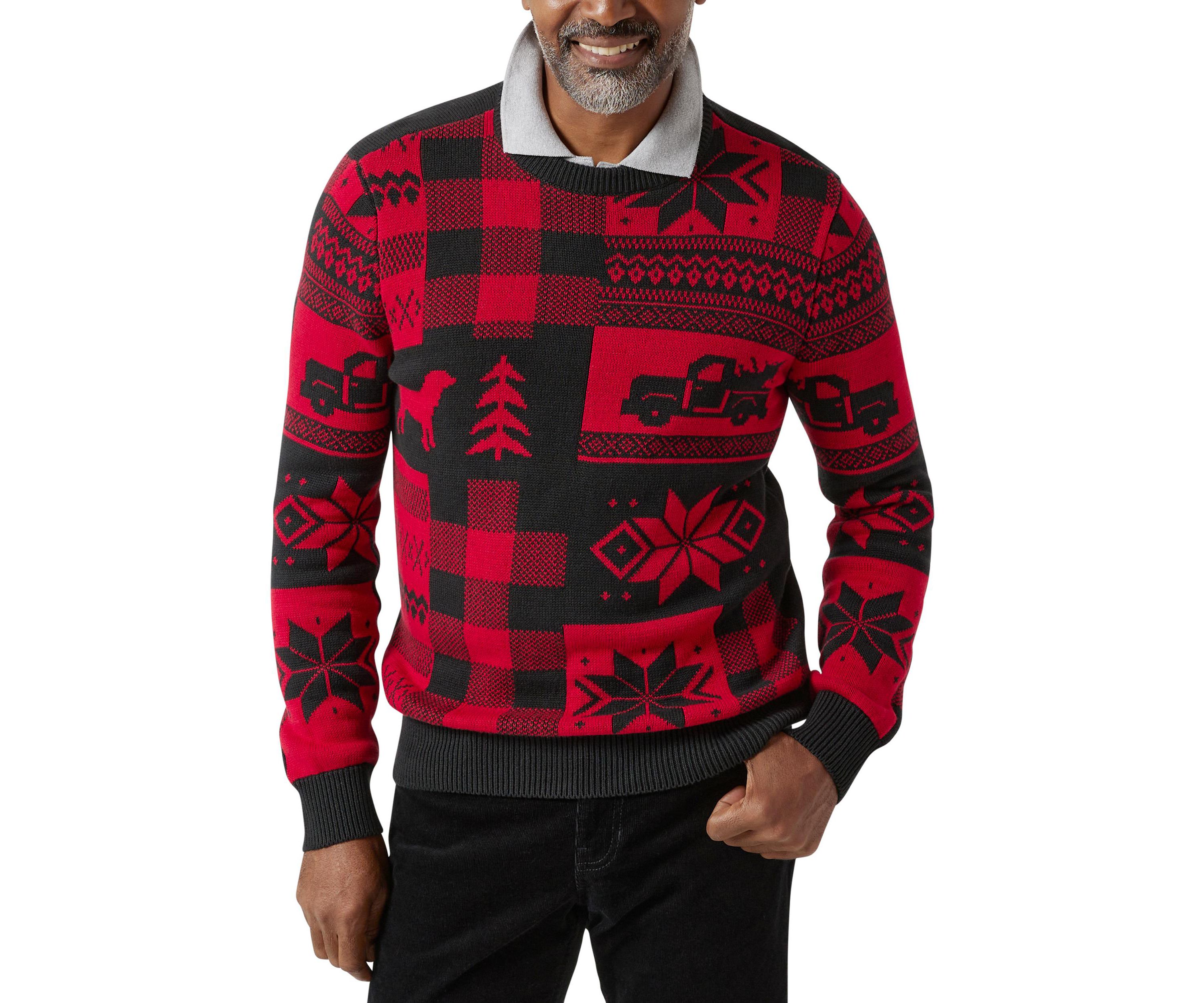 Long Sleeve Crew Neck Patchwork Sweater