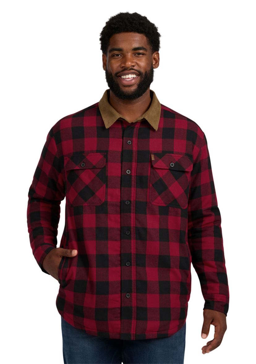 Big & Tall Flannel Shirt Jacket 