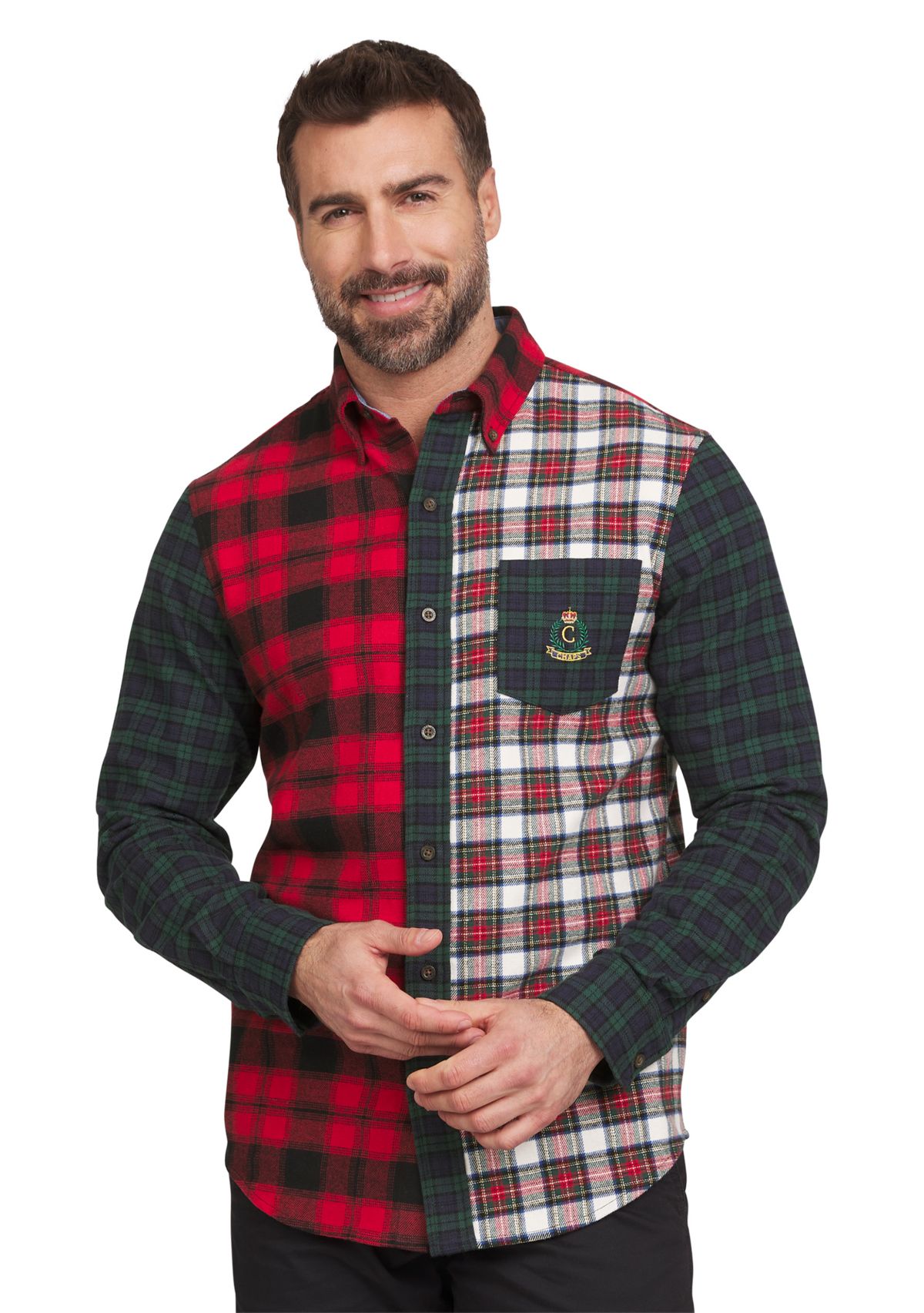 Heritage Mixed Pattern Button Up Shirt 