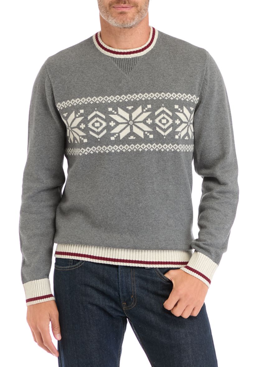 Snowflake Crew Neck Sweater