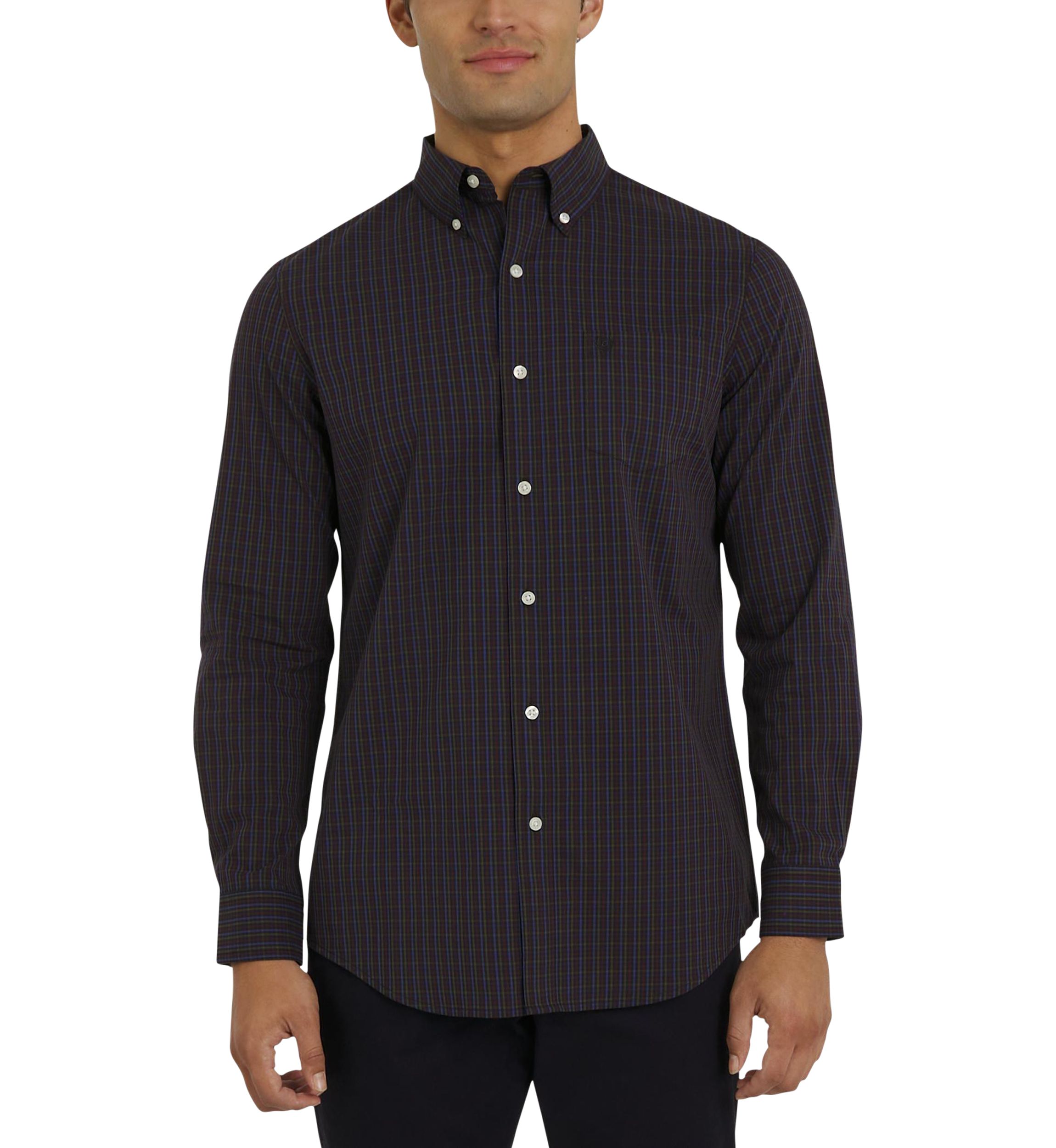 Long Sleeve Plaid Poplin Shirt 