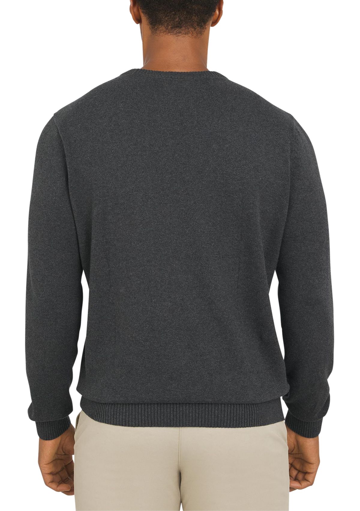 Mens Winter Dog Crew Neck Graphic Sweater