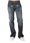 Mid Rise Relaxed Bootcut Premium Denim 5 Pocket Jeans