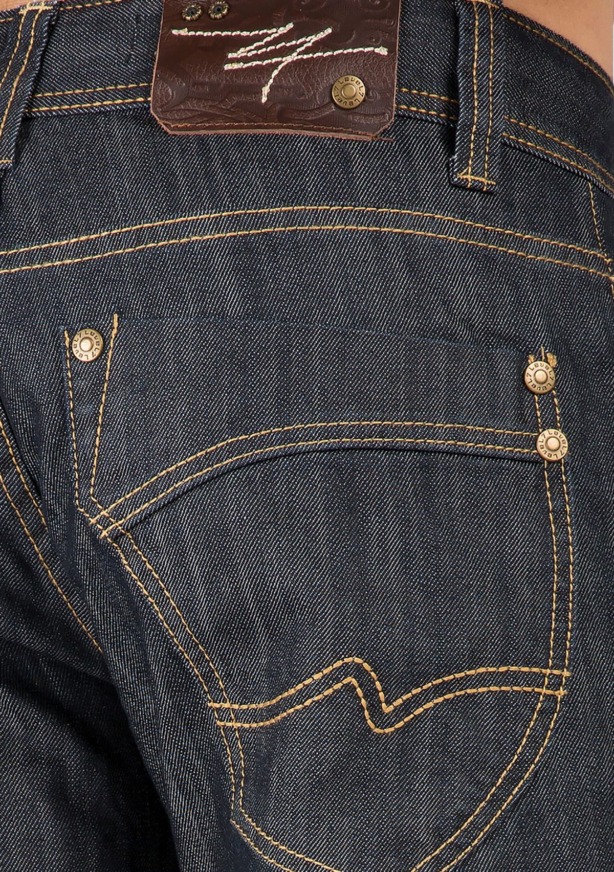 Scratching Distressed Relaxed Straight Denim