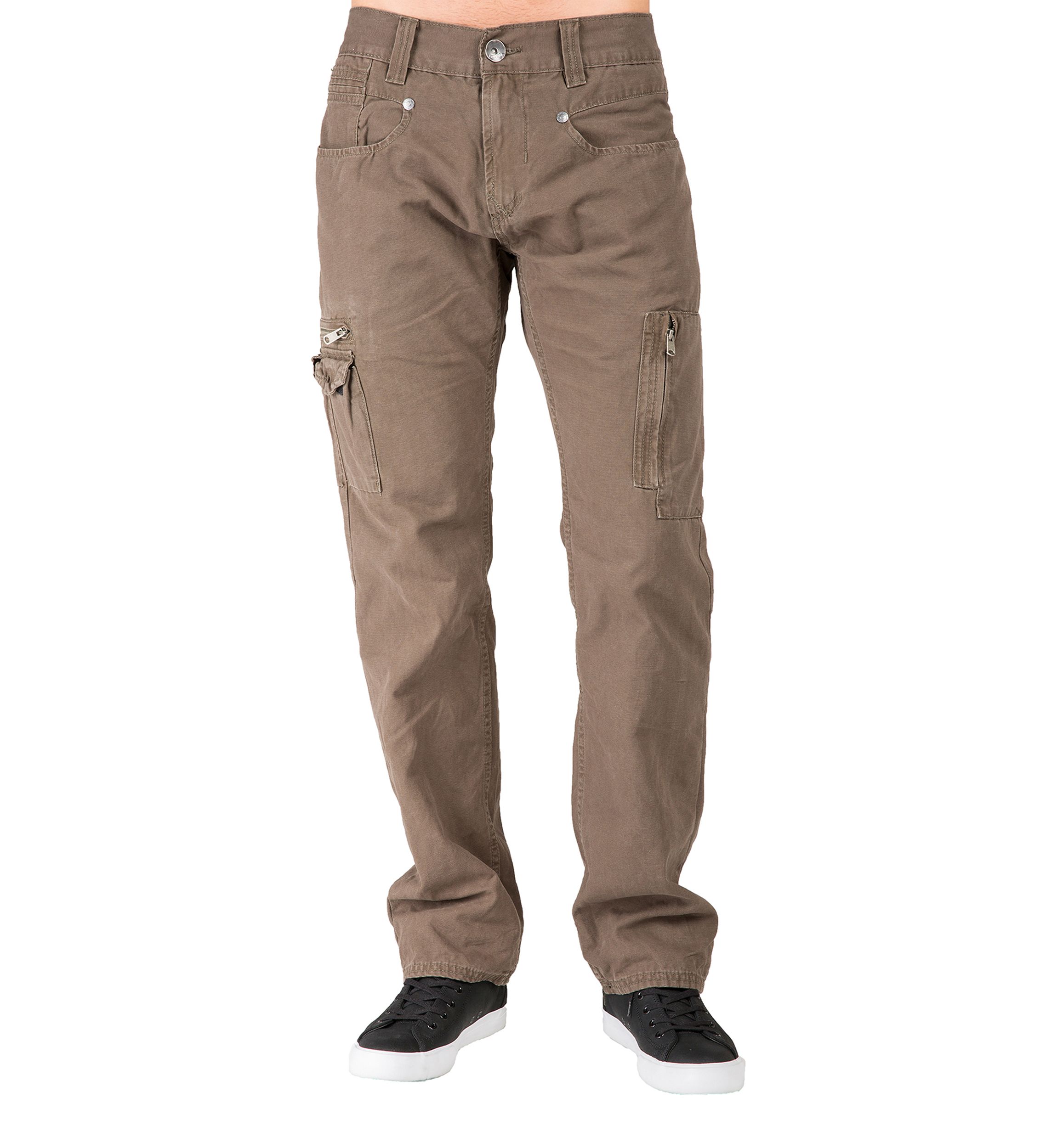 Mens Relax Straight Rusty Red Canvas Premium Jeans Utility zipper Pocket