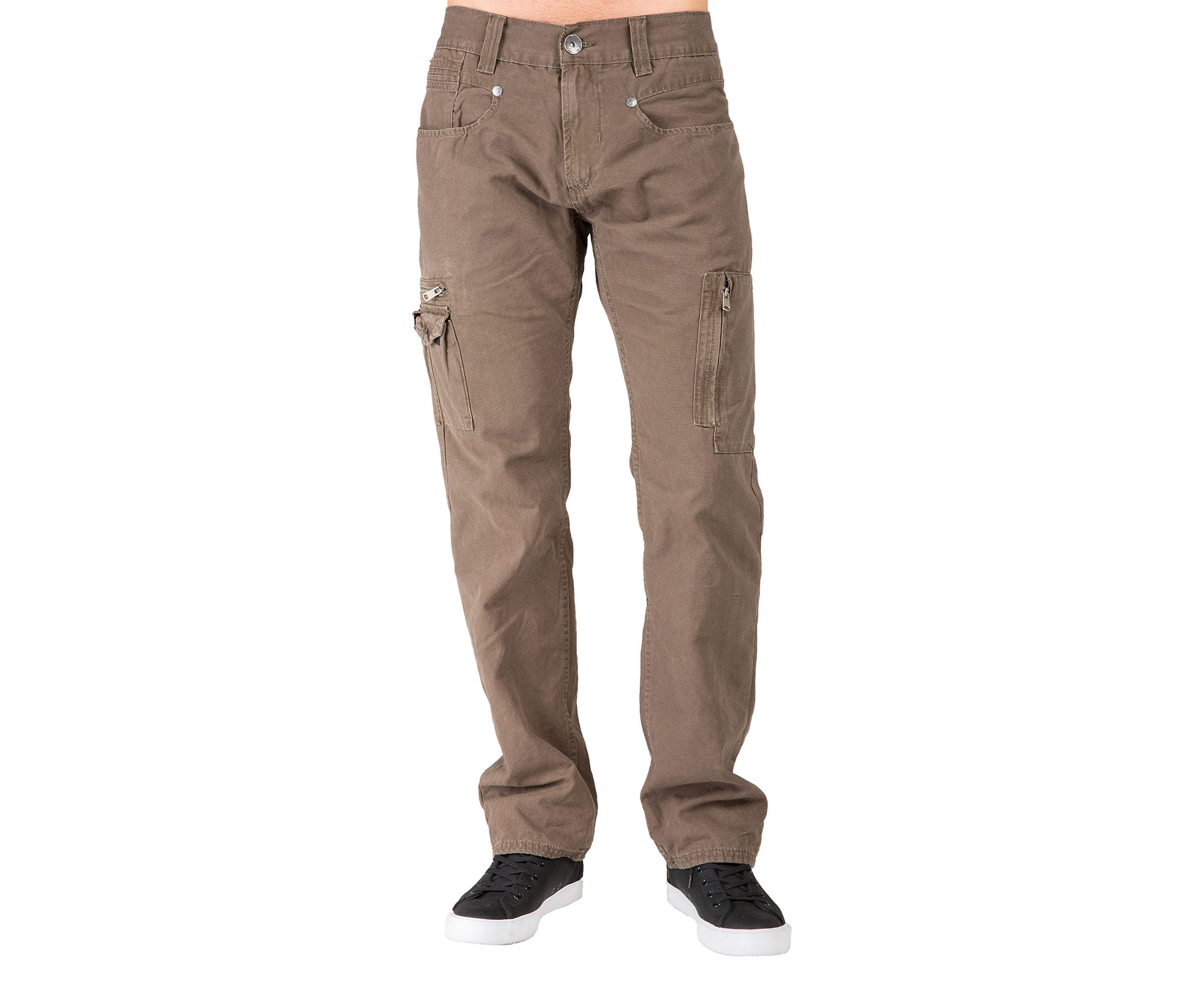 Mens Relax Straight Rusty Red Canvas Premium Jeans Utility zipper Pocket