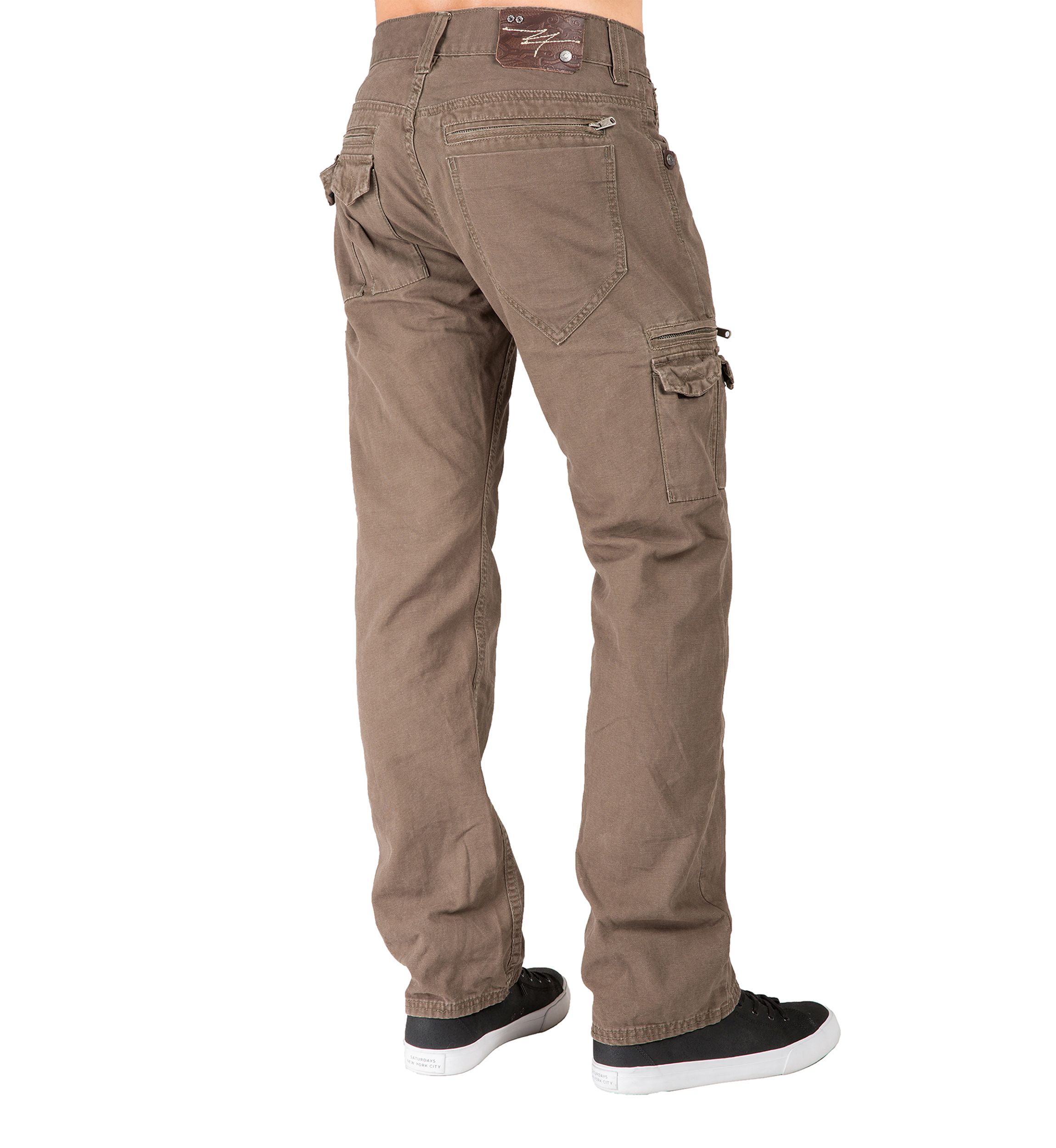 Mens Relax Straight Rusty Red Canvas Premium Jeans Utility zipper Pocket