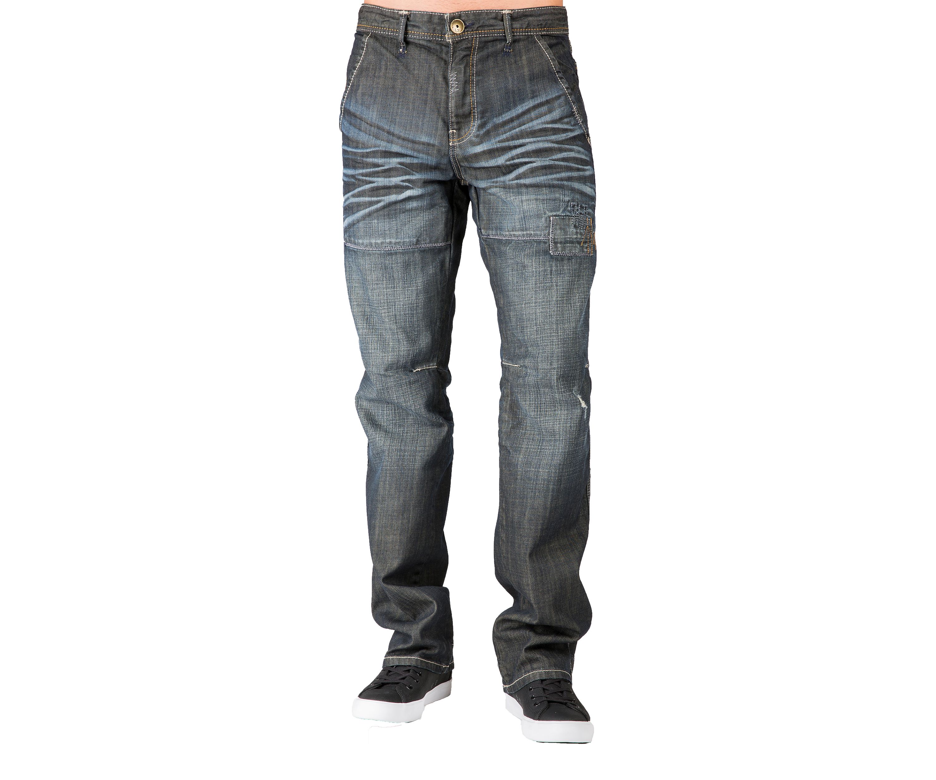 Slim Straight Destroyed & Repaired Jean