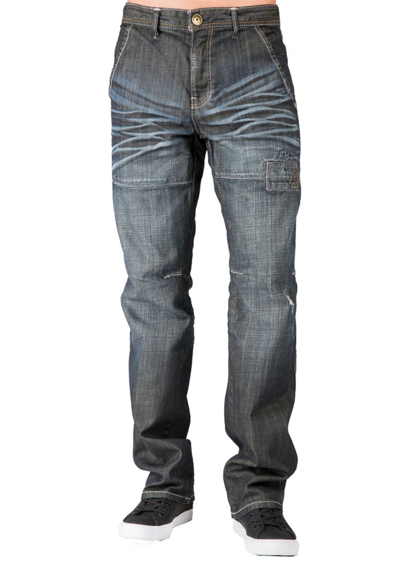 Slim Straight Destroyed & Repaired Jean