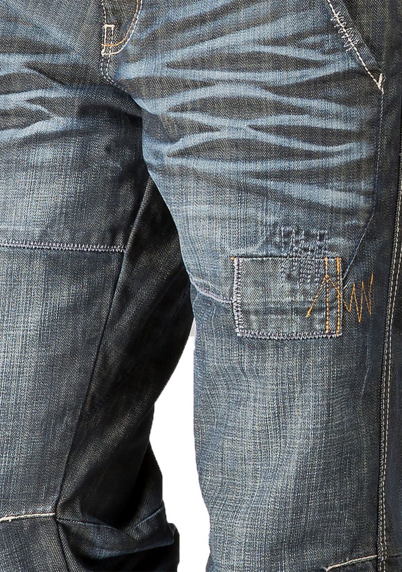 Slim Straight Destroyed & Repaired Jean