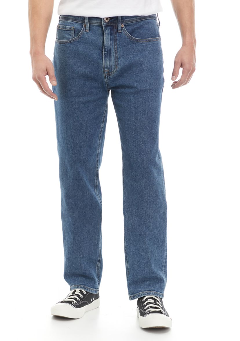 Mens Relaxed Fit Denim Jeans 