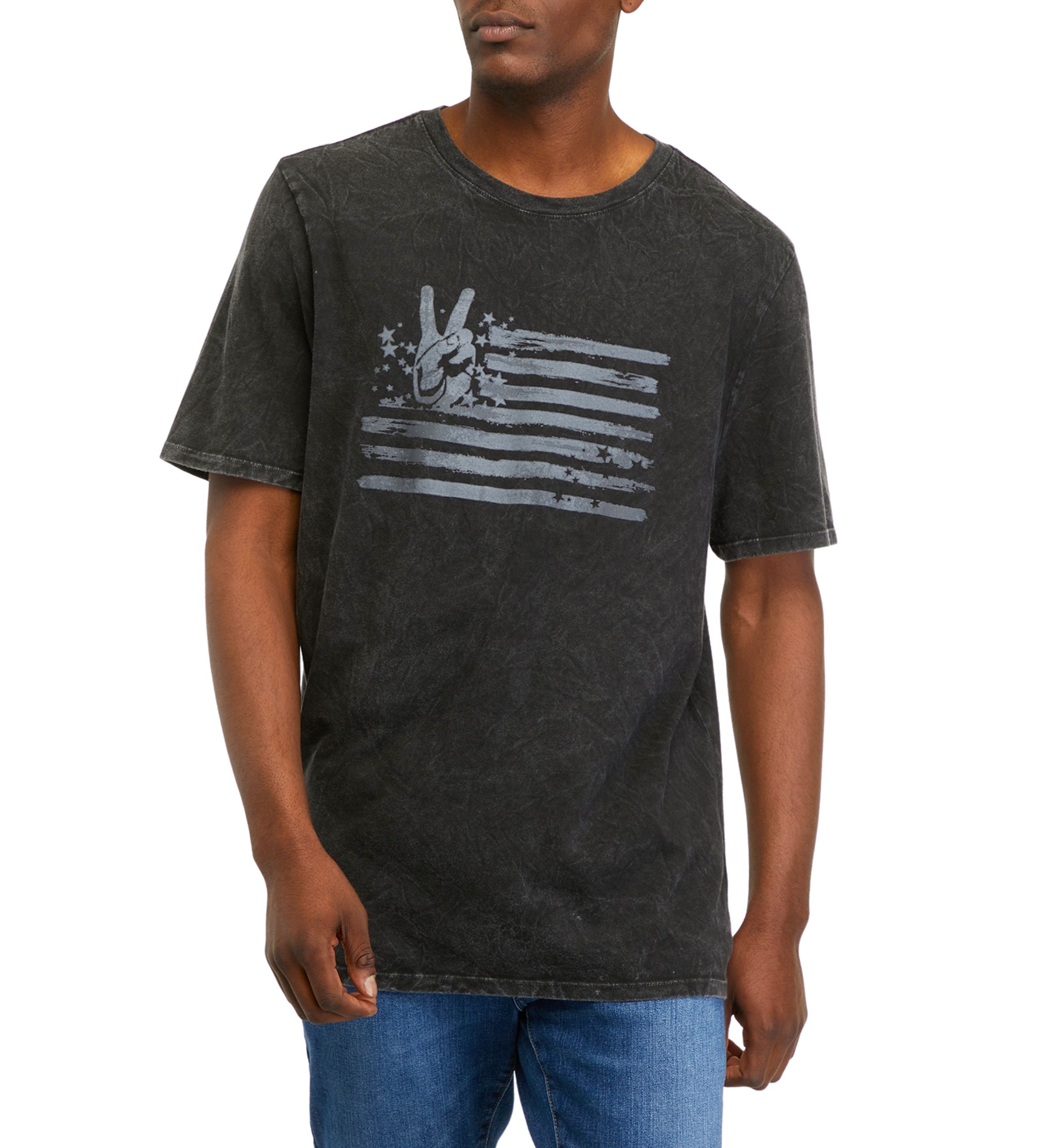Flag Peace Sign Graphic T-Shirt
