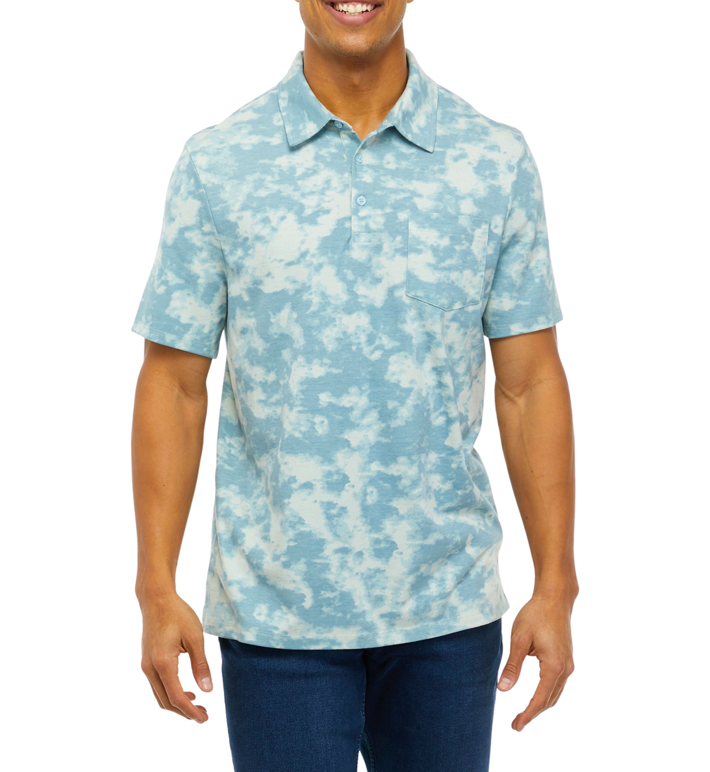Short Sleeve Tie Dye Polo Shirt 