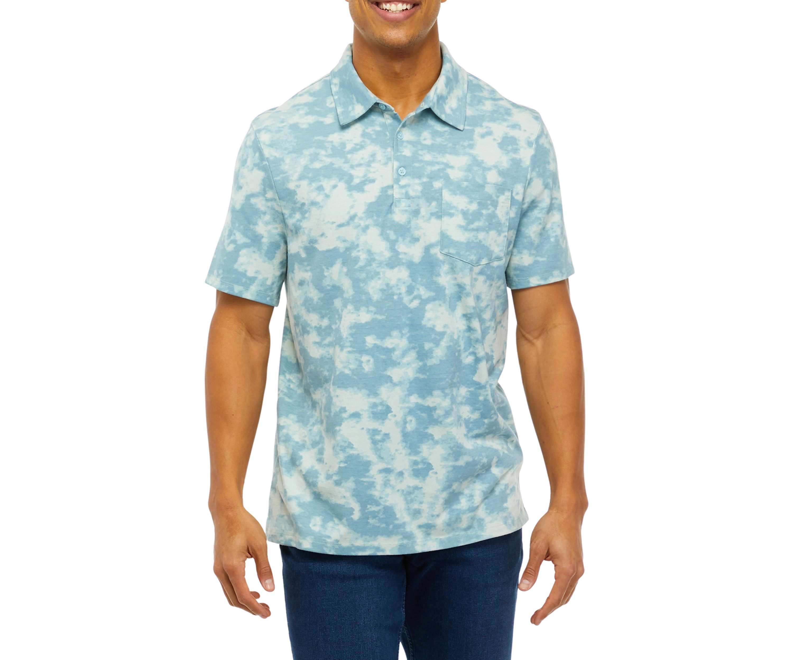 Short Sleeve Tie Dye Polo Shirt 