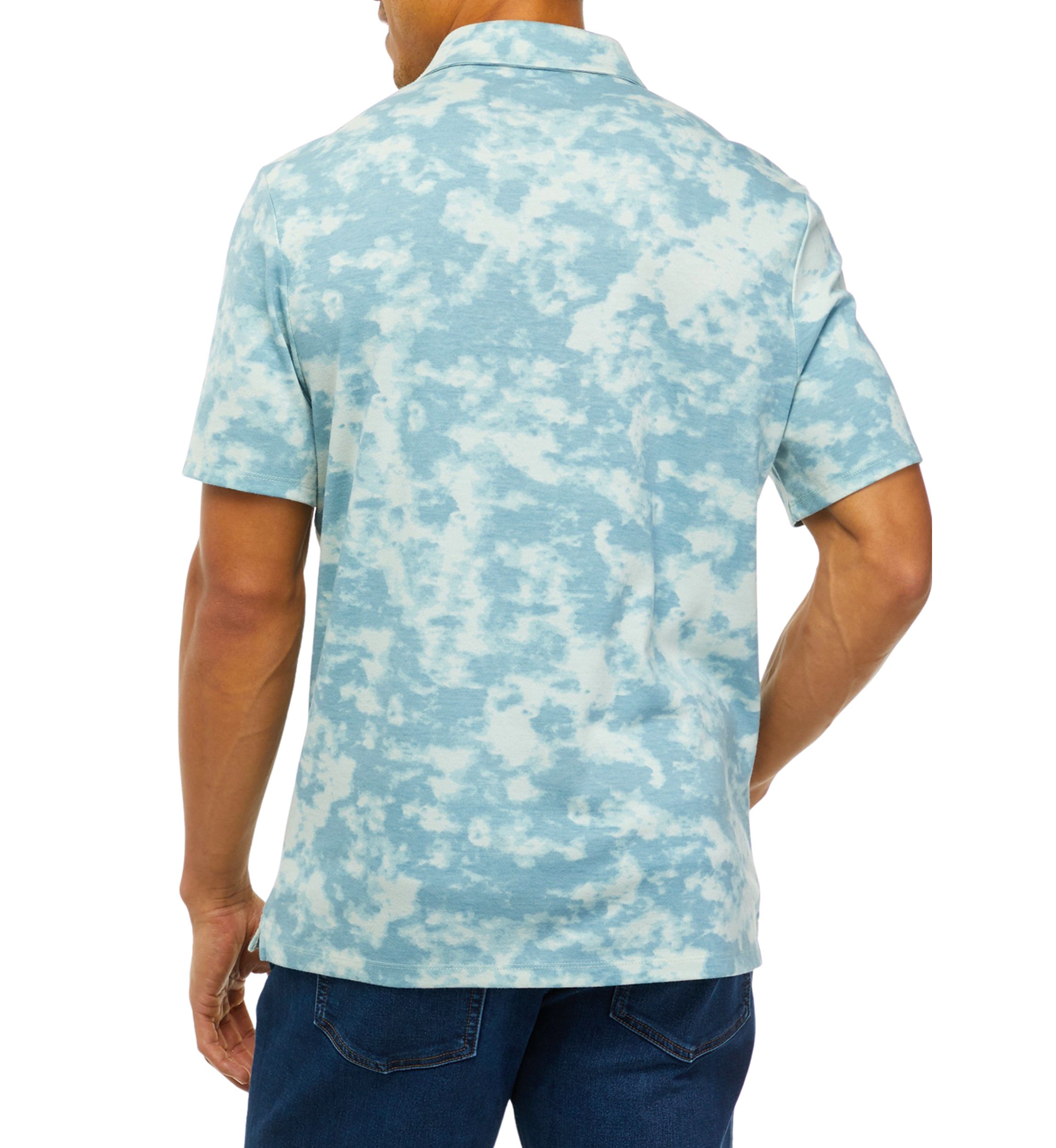 Short Sleeve Tie Dye Polo Shirt 