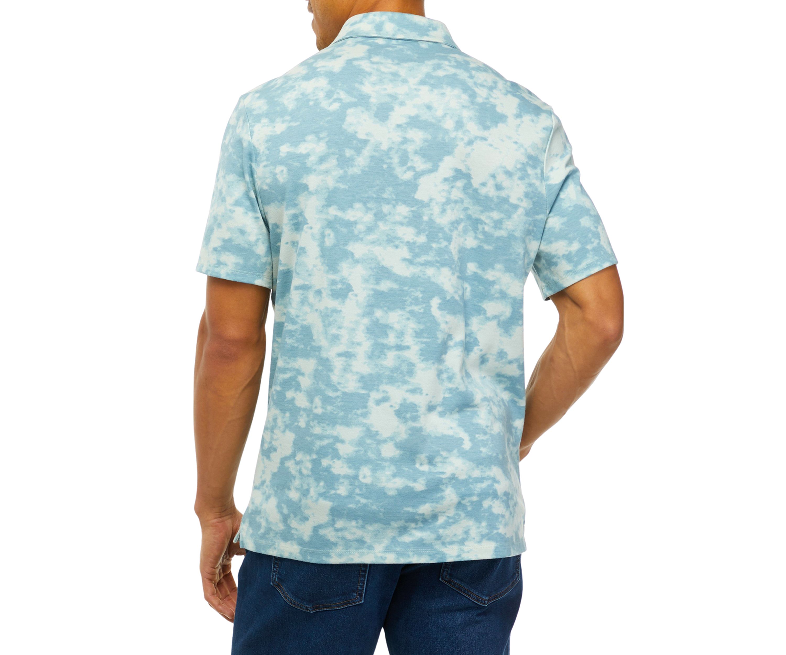 Short Sleeve Tie Dye Polo Shirt 
