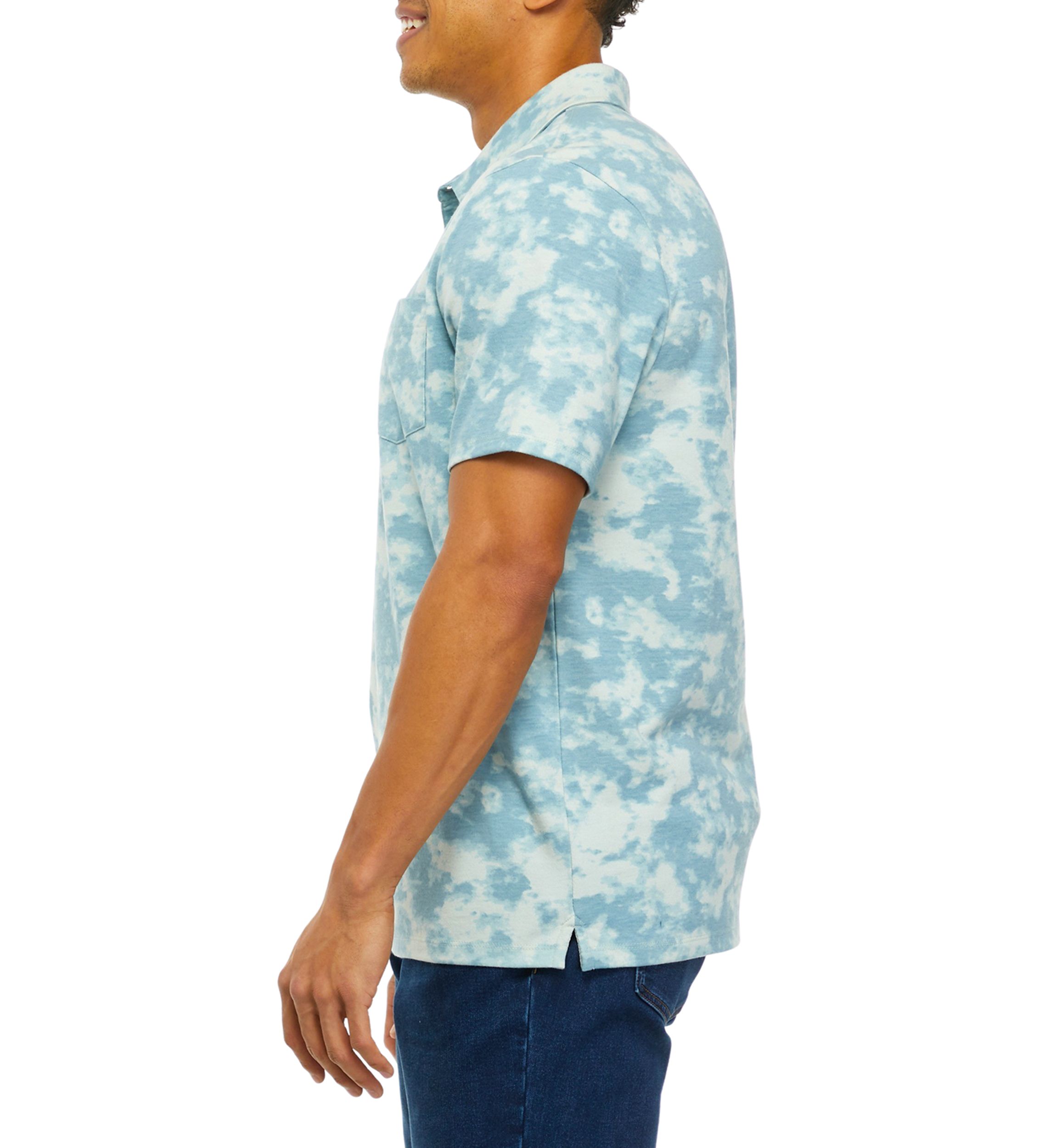 Short Sleeve Tie Dye Polo Shirt 