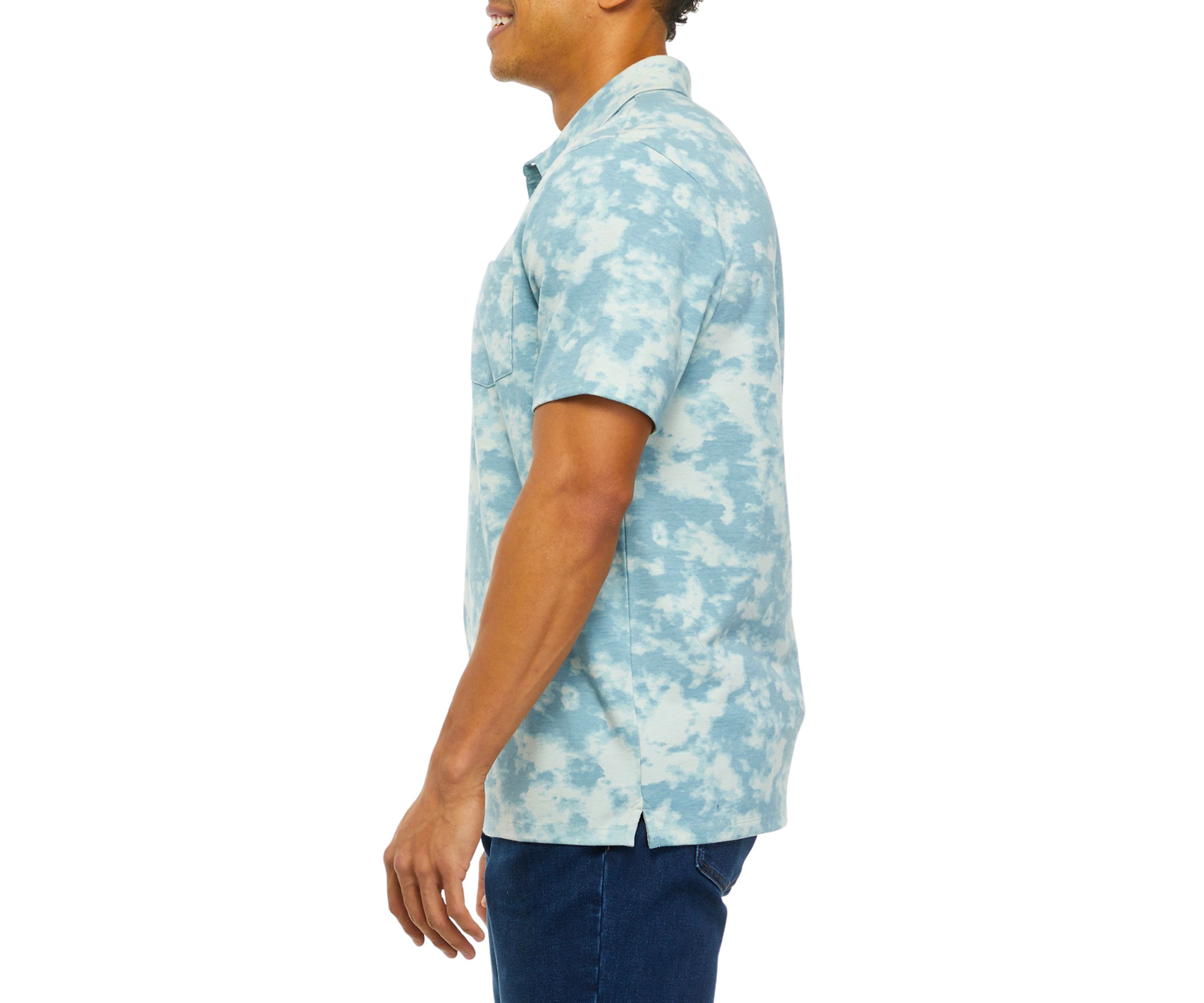 Short Sleeve Tie Dye Polo Shirt 