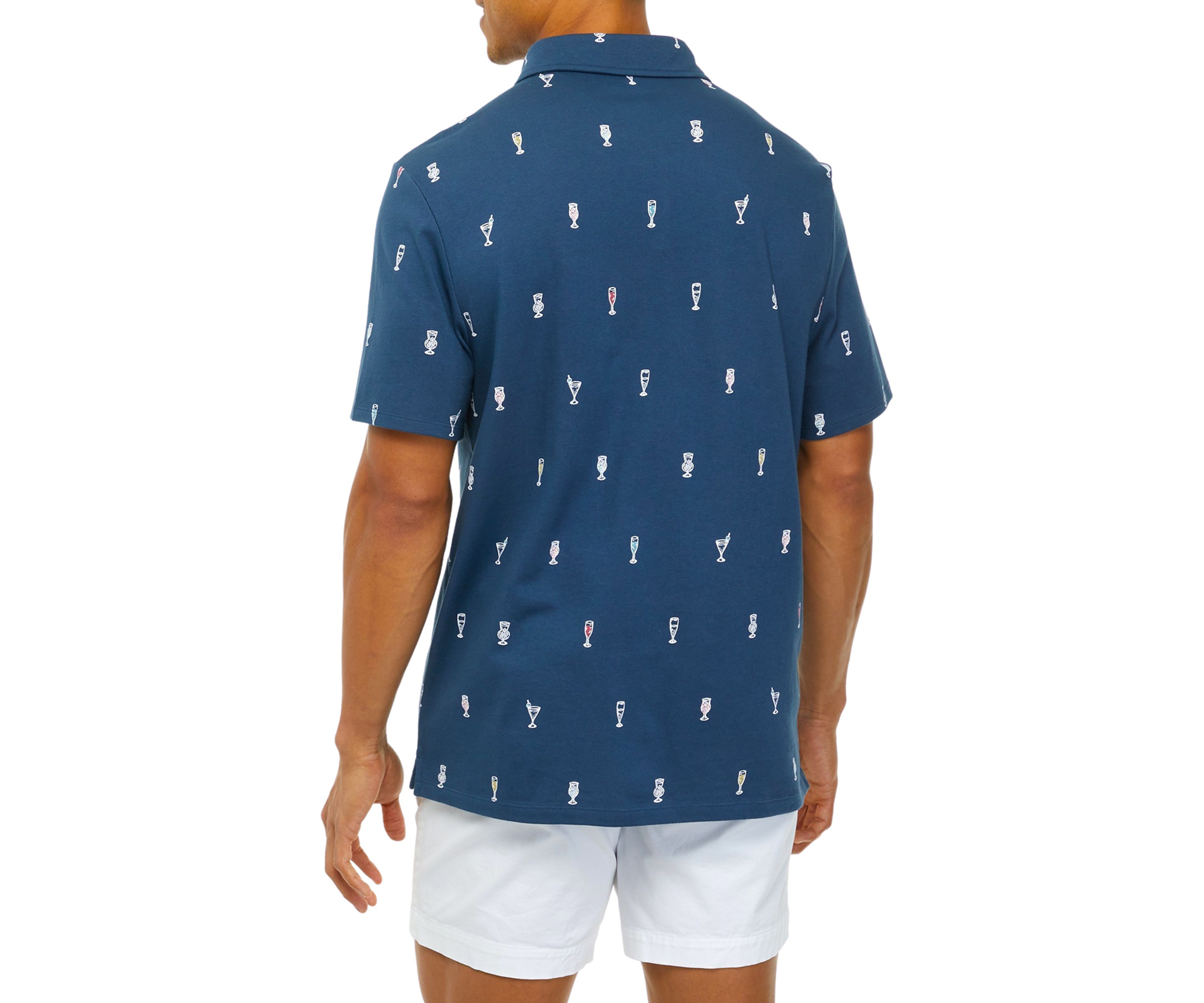 Short Sleeve Printed Polo Shirt 